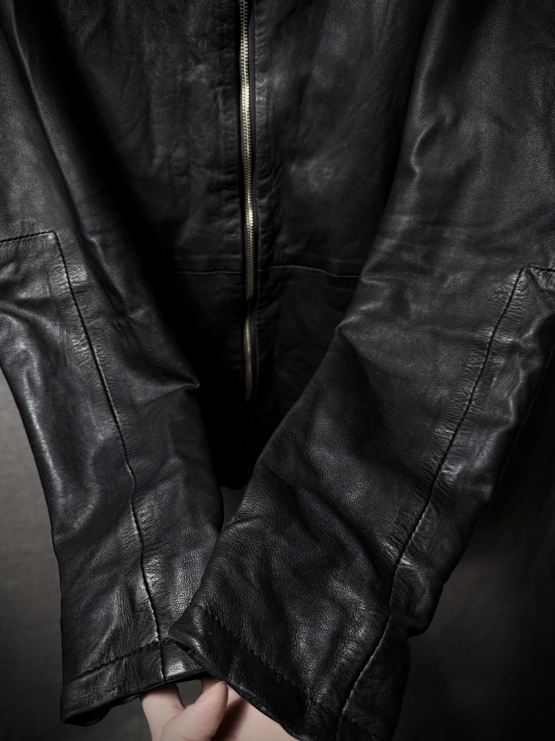 Obscur Asymmetrical Leather Jacket  상품이미지7