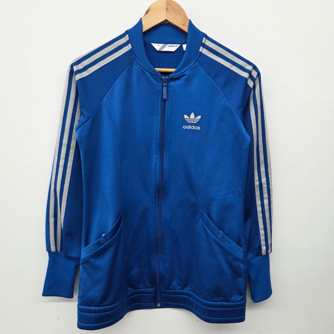 아디다스 블루 져지 트랙탑 여성m 상품이미지2