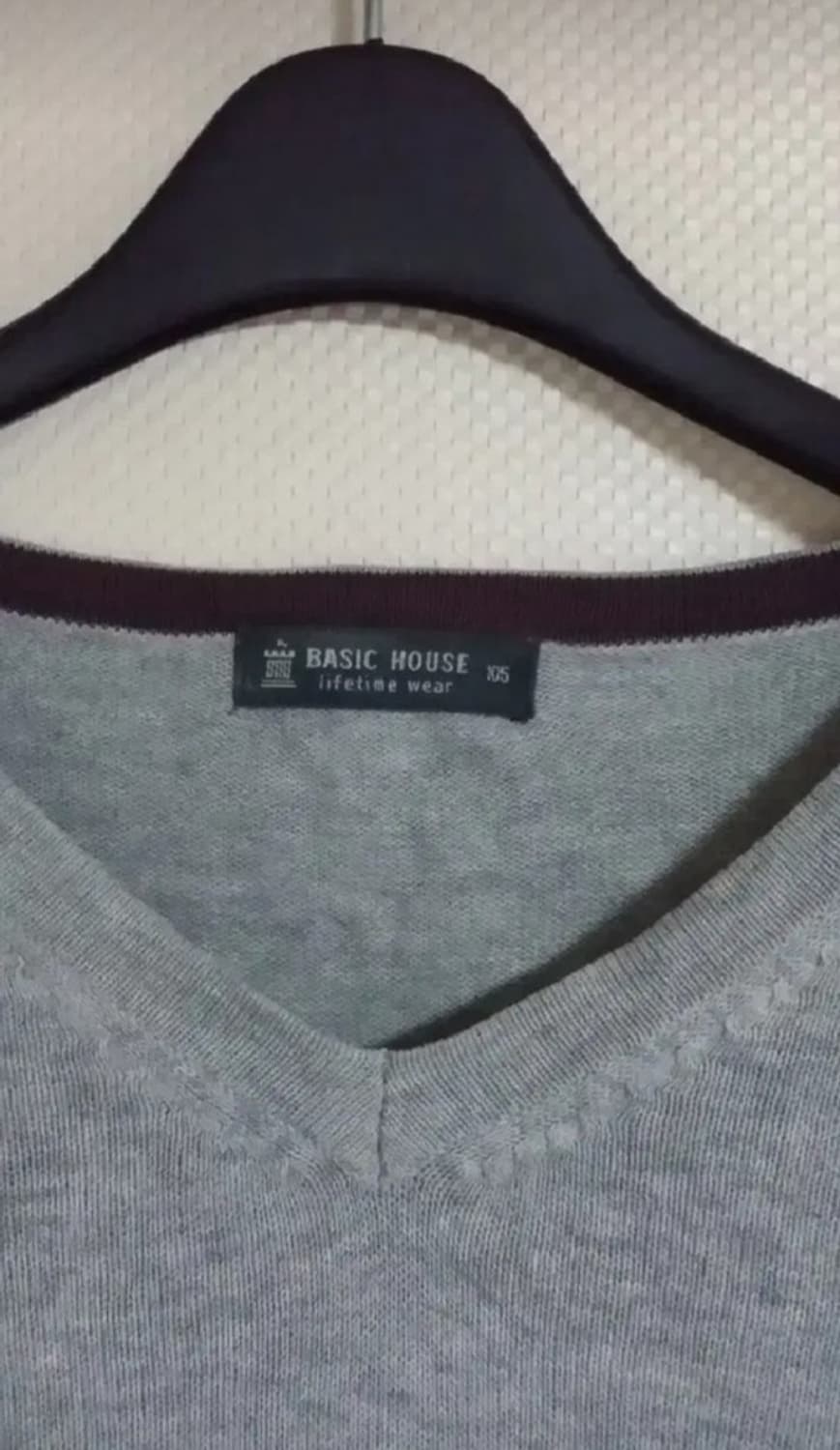 베이직하우스 남성 브이넥 니트 긴팔 티셔츠 105 상품이미지3