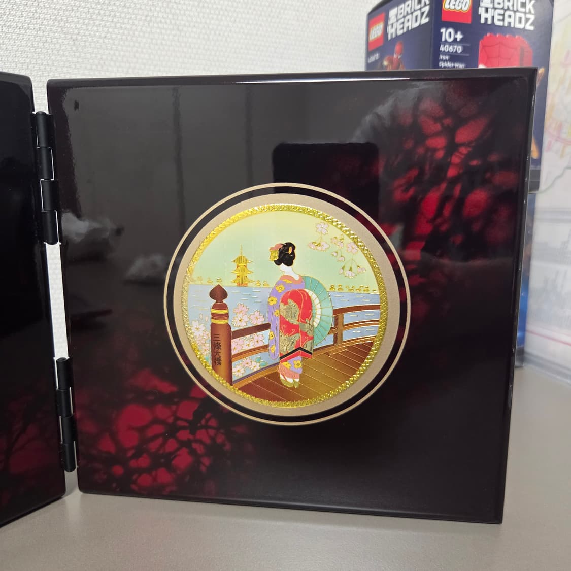 일본제 엔티크 자개 시계 상품이미지3