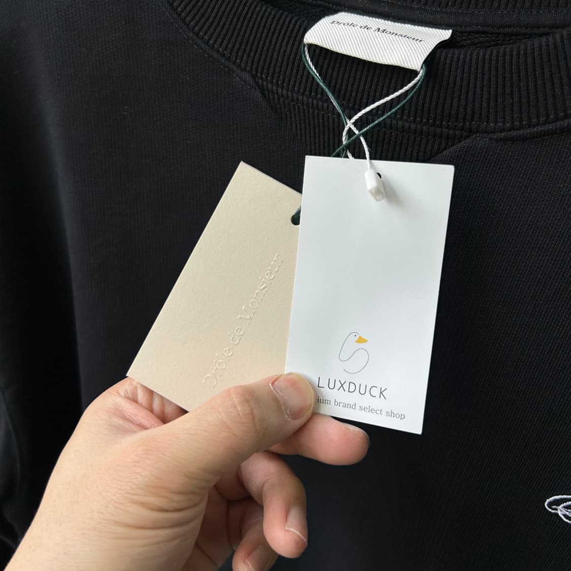 16427 - 드롤드무슈 퍼니 미스터 로고 자수 맨투맨 상품이미지4