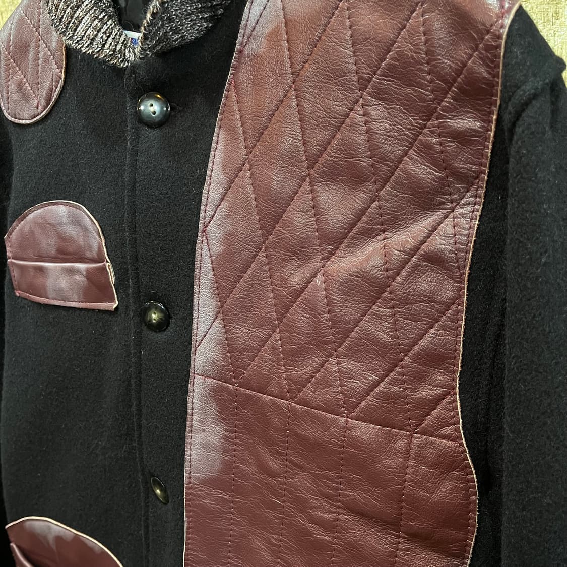 스쿠컴 SKOOKUM 모니탈리 별주 레더 울 자켓 상품이미지4