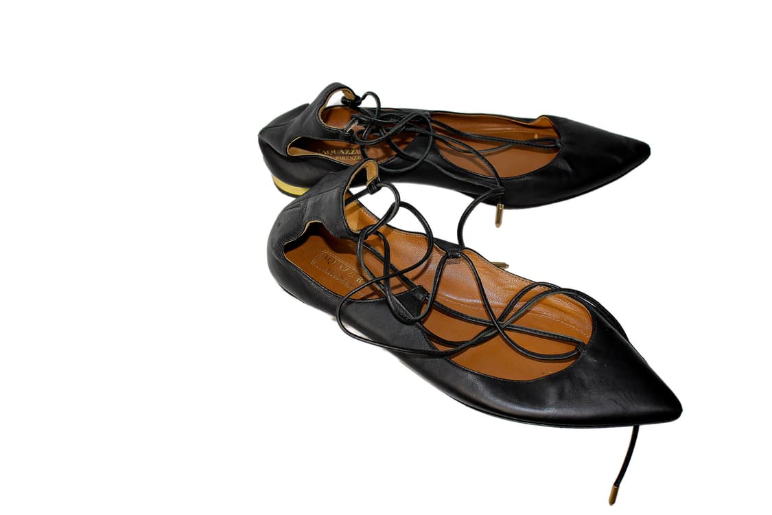AQUAZZURA 아쿠아주라 레이스업 플랫슈즈 상품이미지3