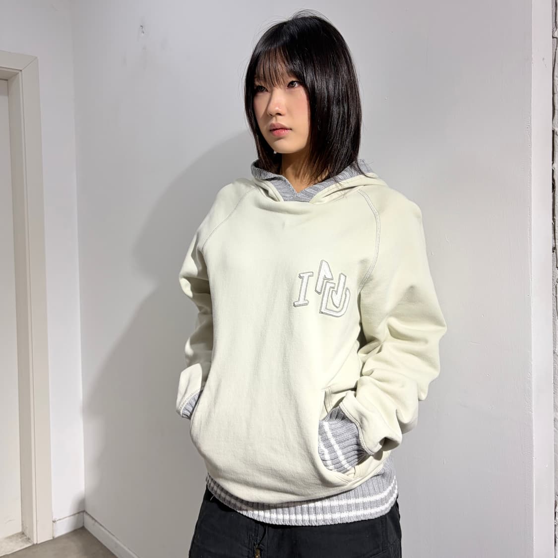 디젤 로고패치 후드티 상품이미지1