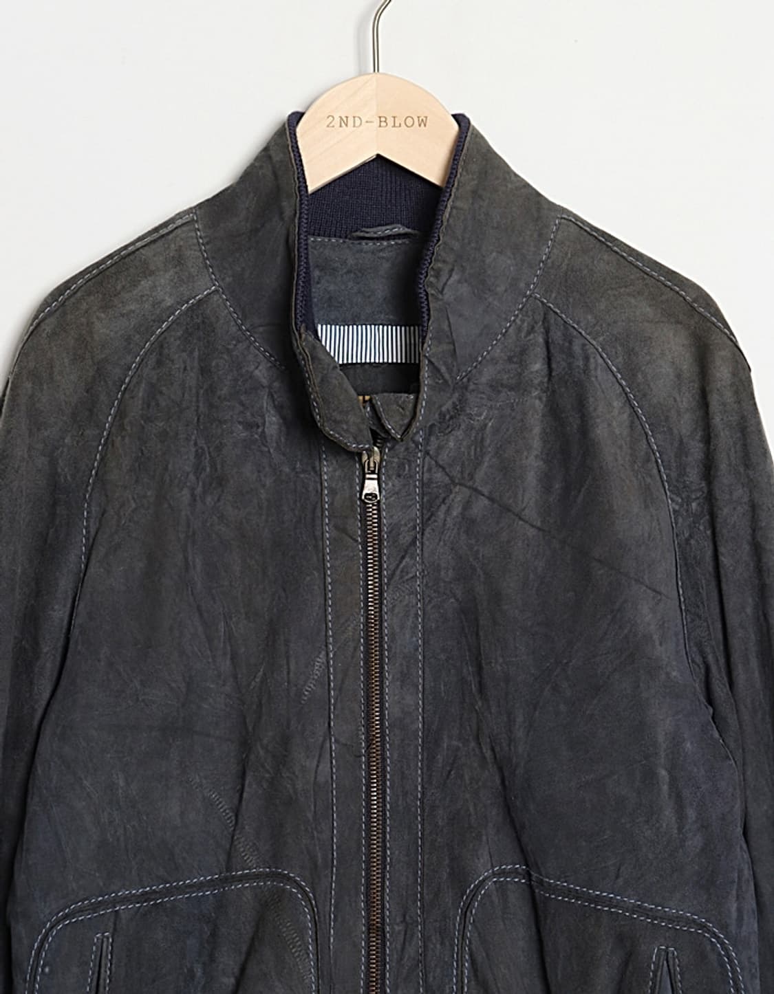 CINQUANTA Lambs Suede Zip Blouson 상품이미지2