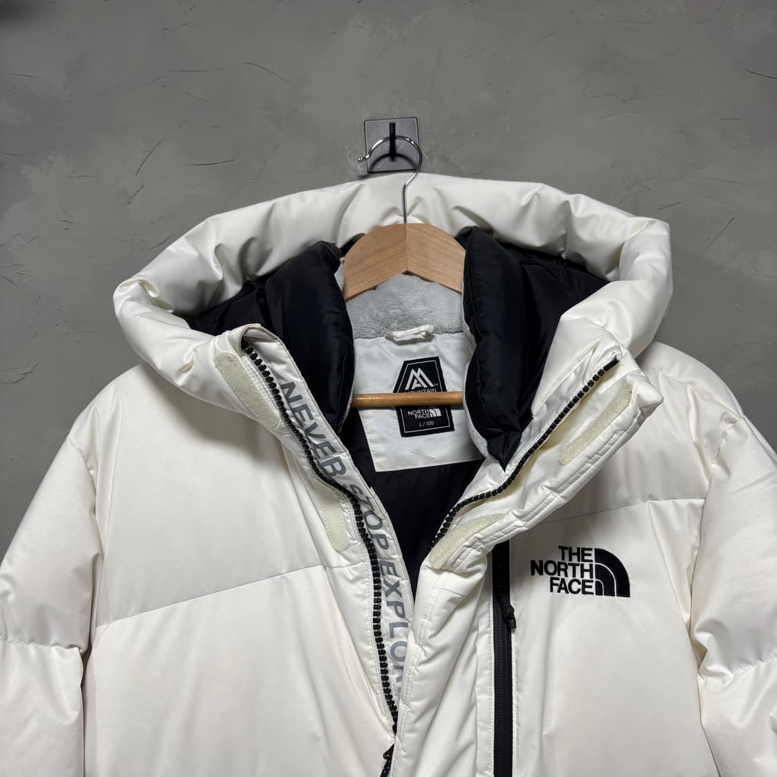 노스페이스 덕다운 롱패딩 화이트 상품이미지2