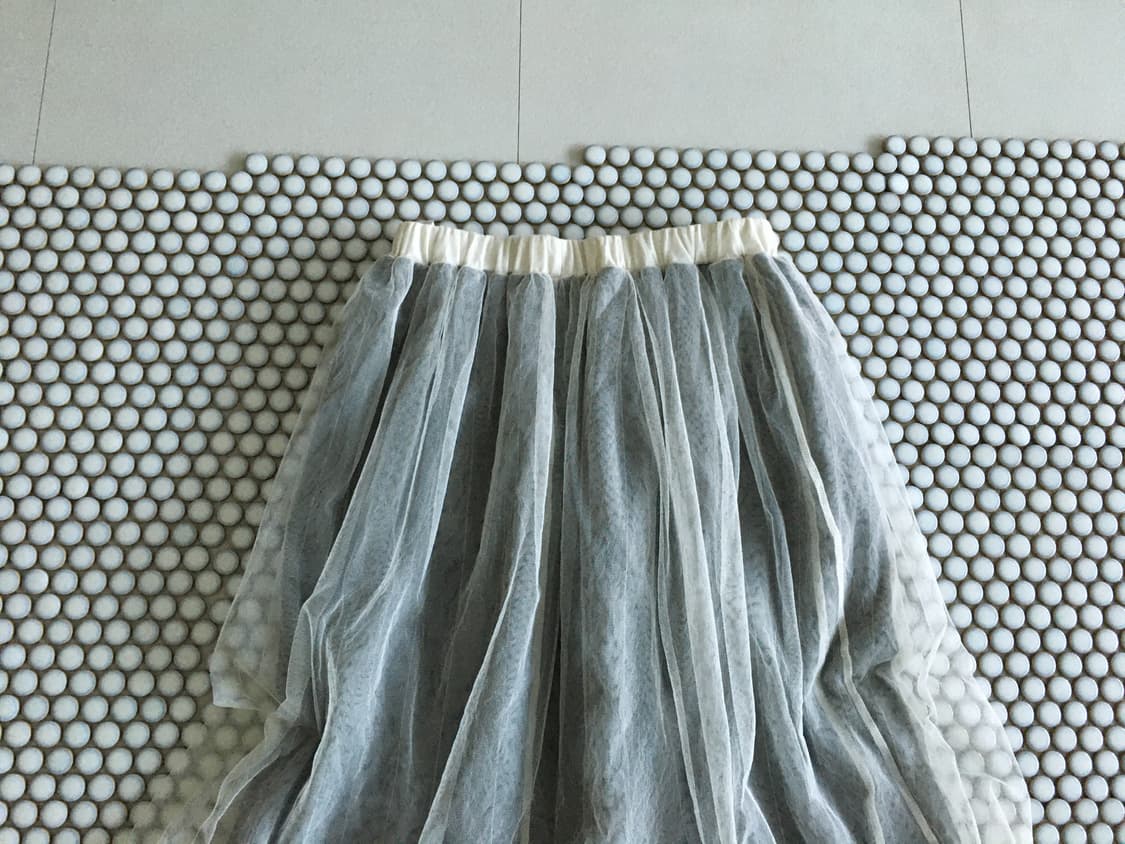 tulle layered check skirt 상품이미지7