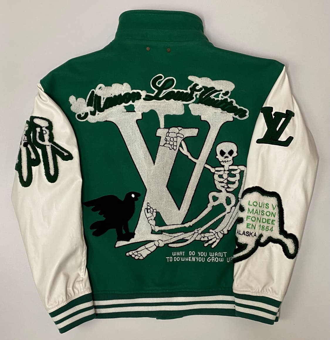 루이비통 그린 바시티 자켓 XL 상품이미지3