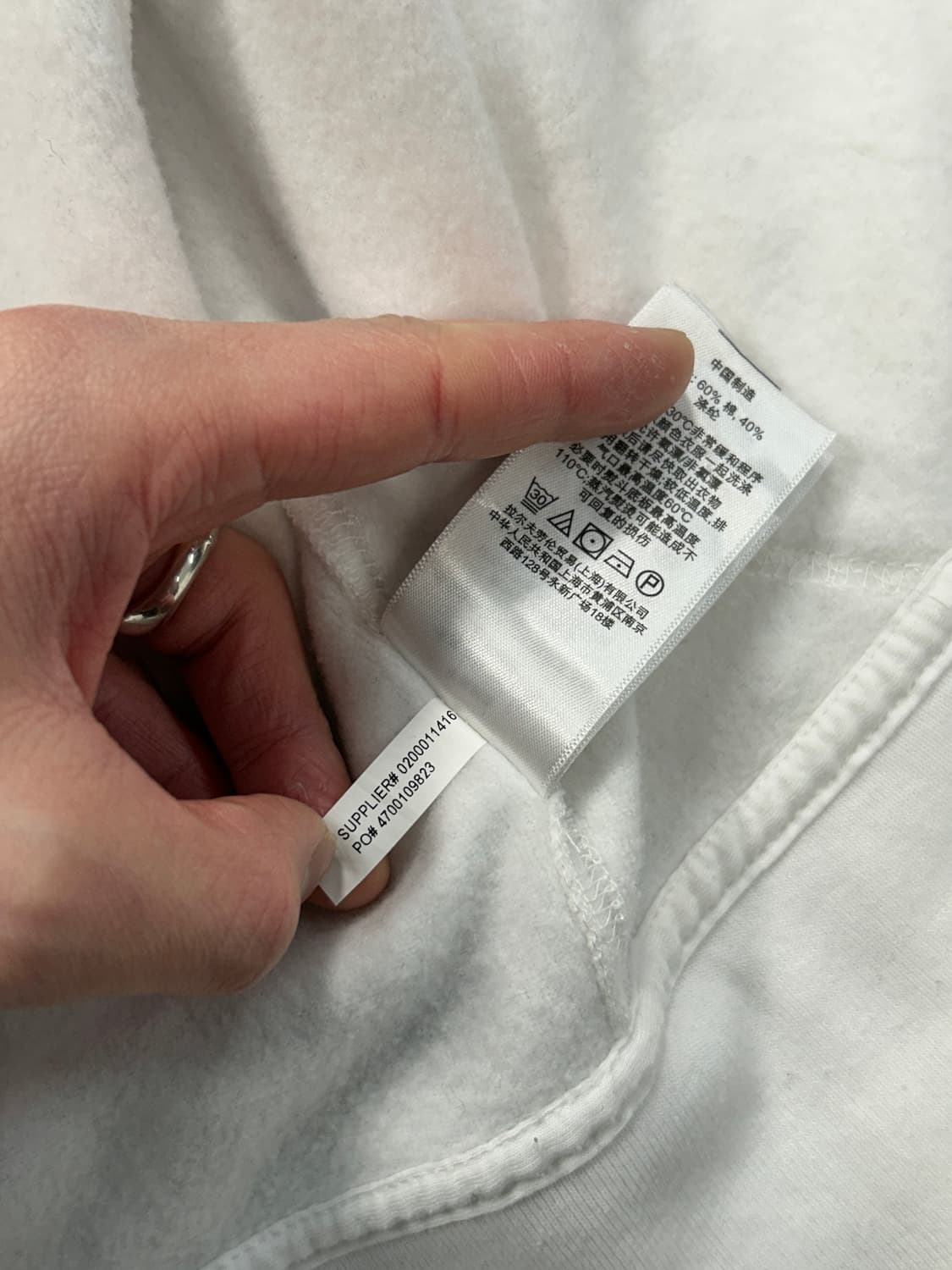 폴로 랄프로렌 빅포니 화이트 후드집업 L   상품이미지9