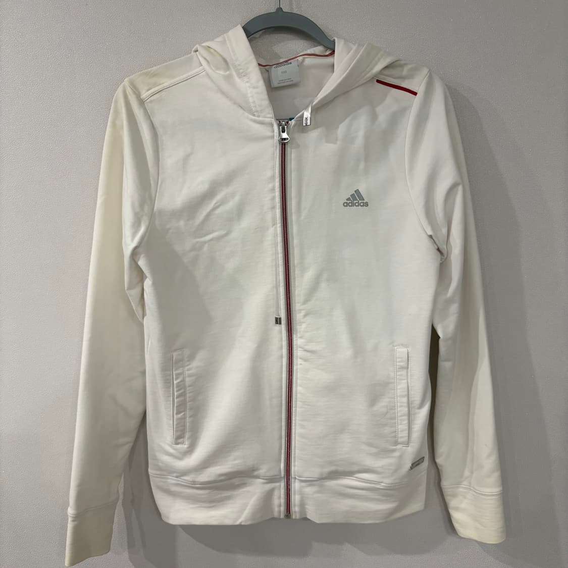 아디다스 화이트 후드집업 여성용 상품이미지1