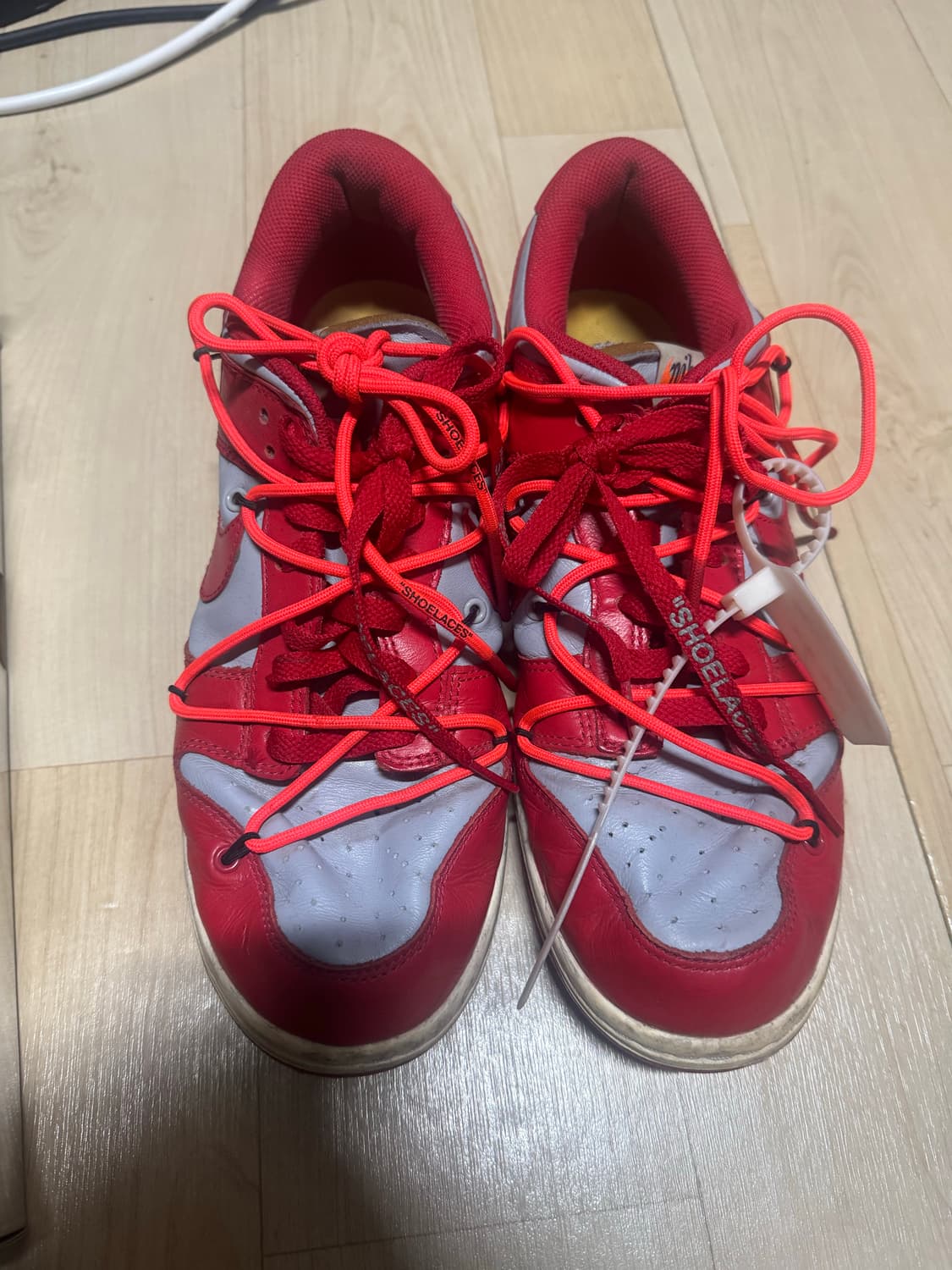 나이키 x 오프화이트 덩크 로우 유니버시티 레드 280 상품이미지1