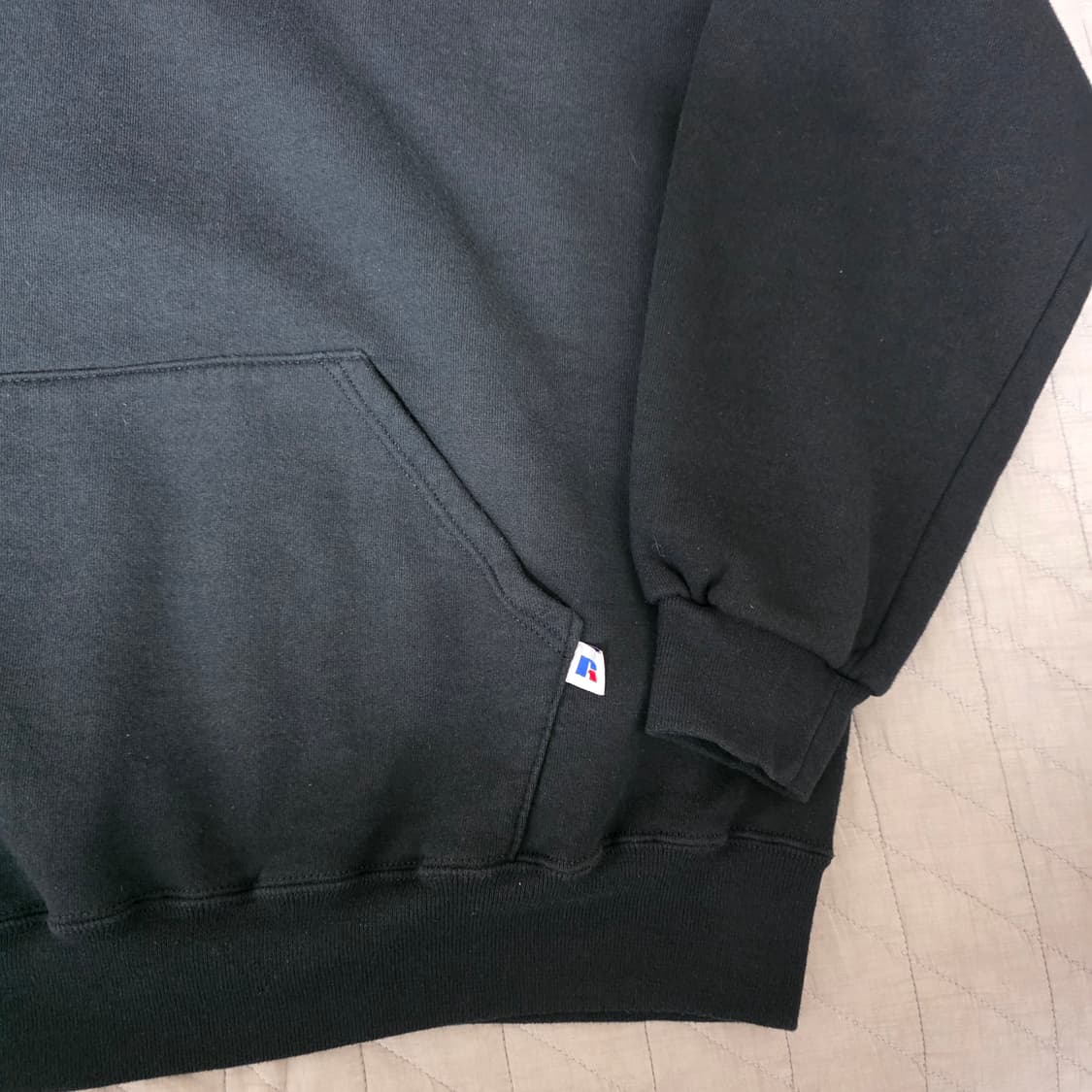 [XL] 90s 빈티지 러셀 애슬레틱 소프트볼 10 후드 블랙 굿컨디션 상품이미지3