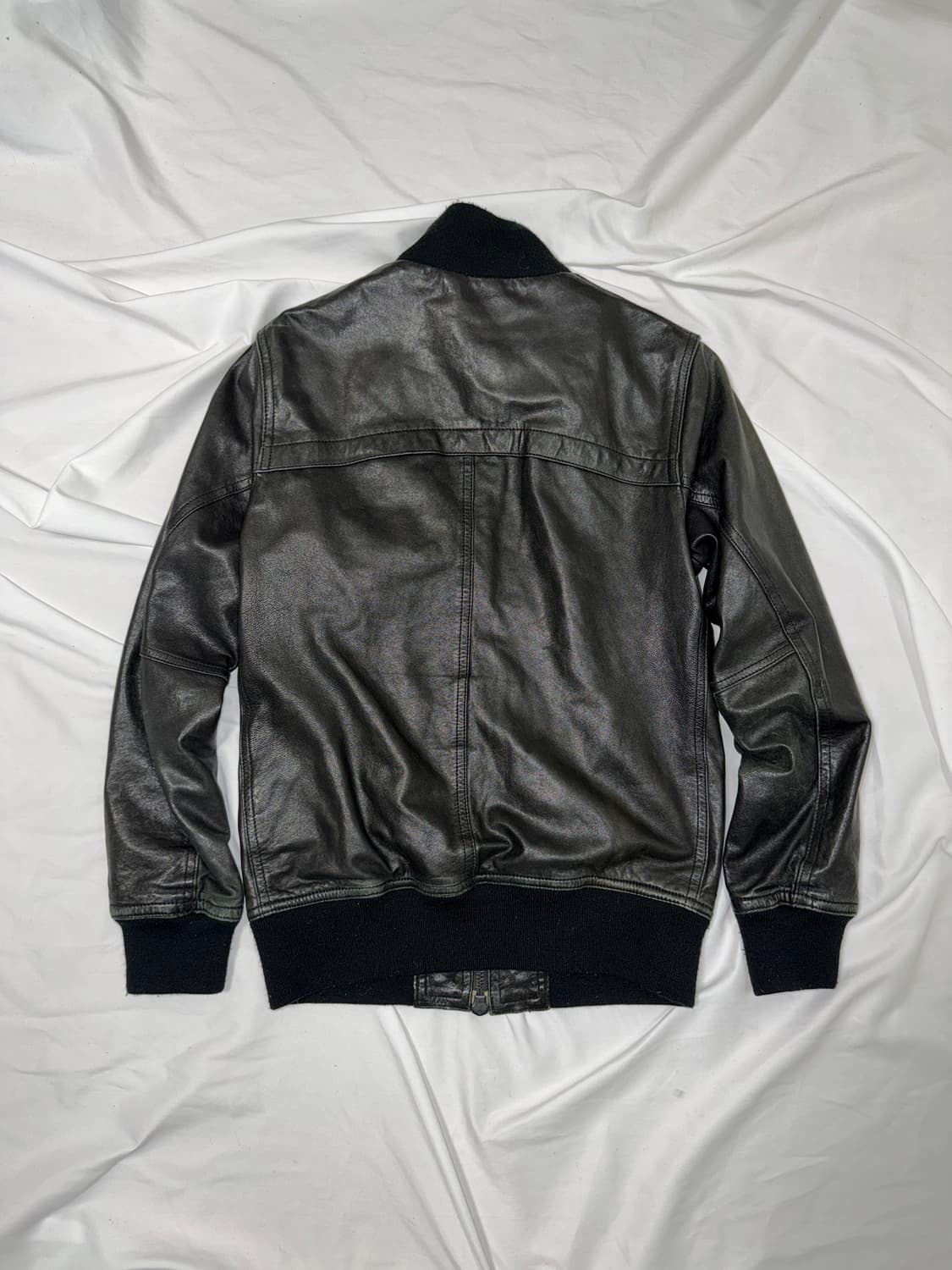 레더 슬림 블루종 상품이미지4