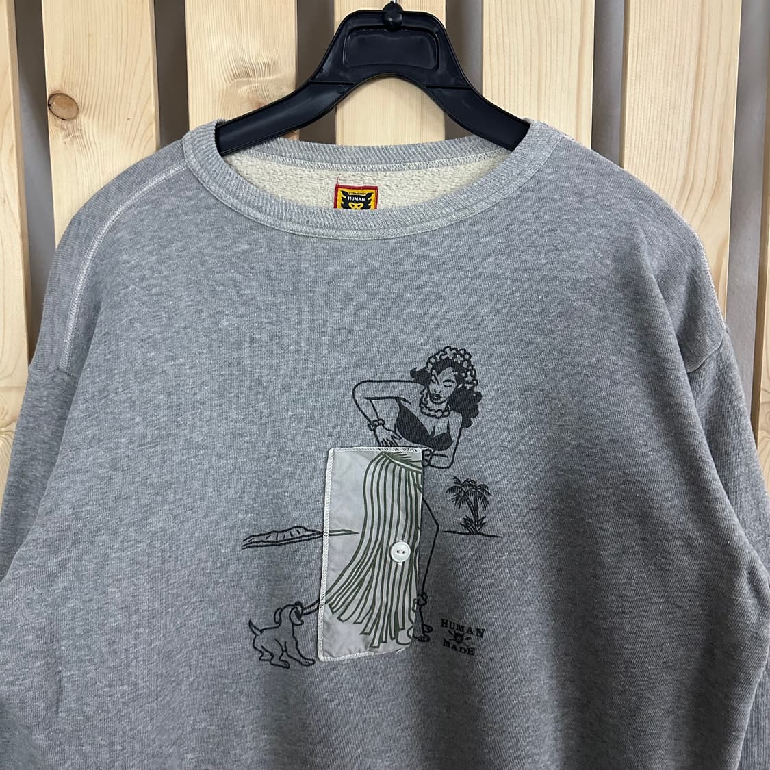 (M) 휴먼메이드 그레이 맨투맨 상품이미지5