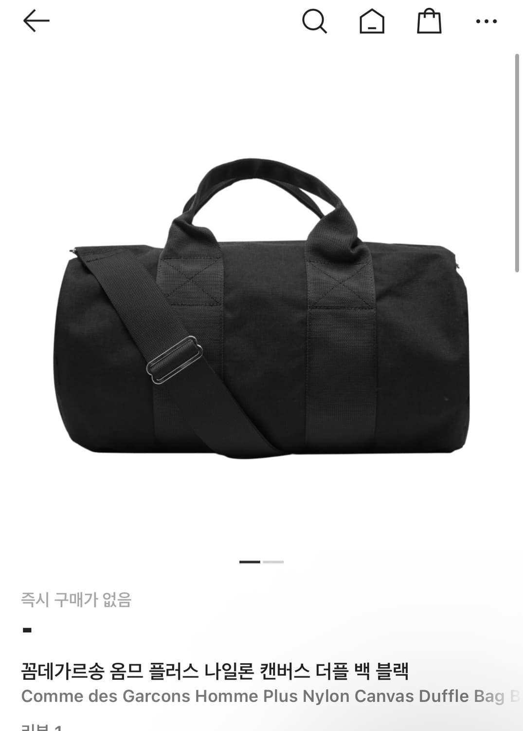 꼼데가르송 옴므 플러스 / 나일론 캔버스 토트백 / M 상품이미지1