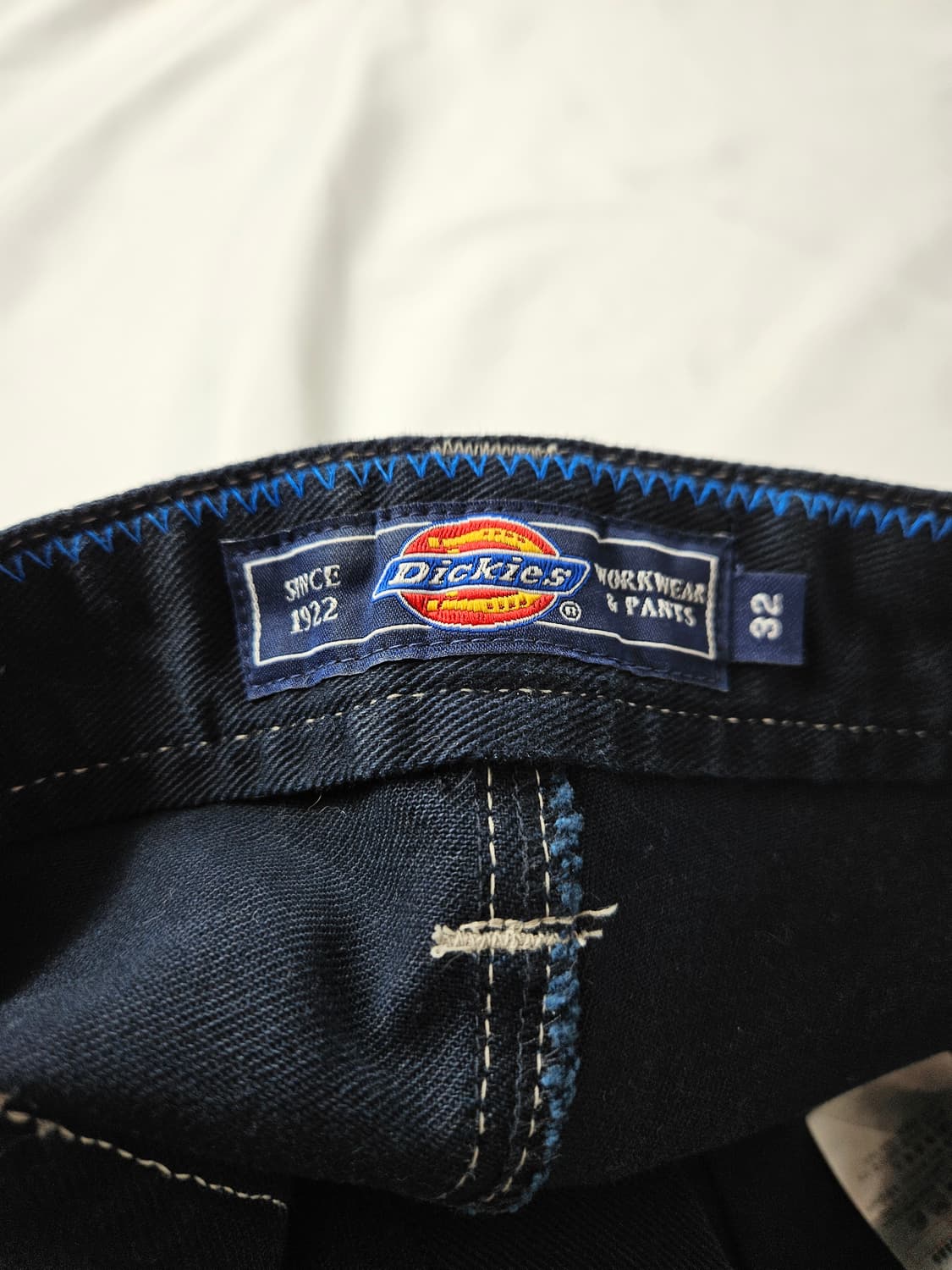 디키즈 카펜터 워크팬츠 스티치 데님 블랙 32 상품이미지3