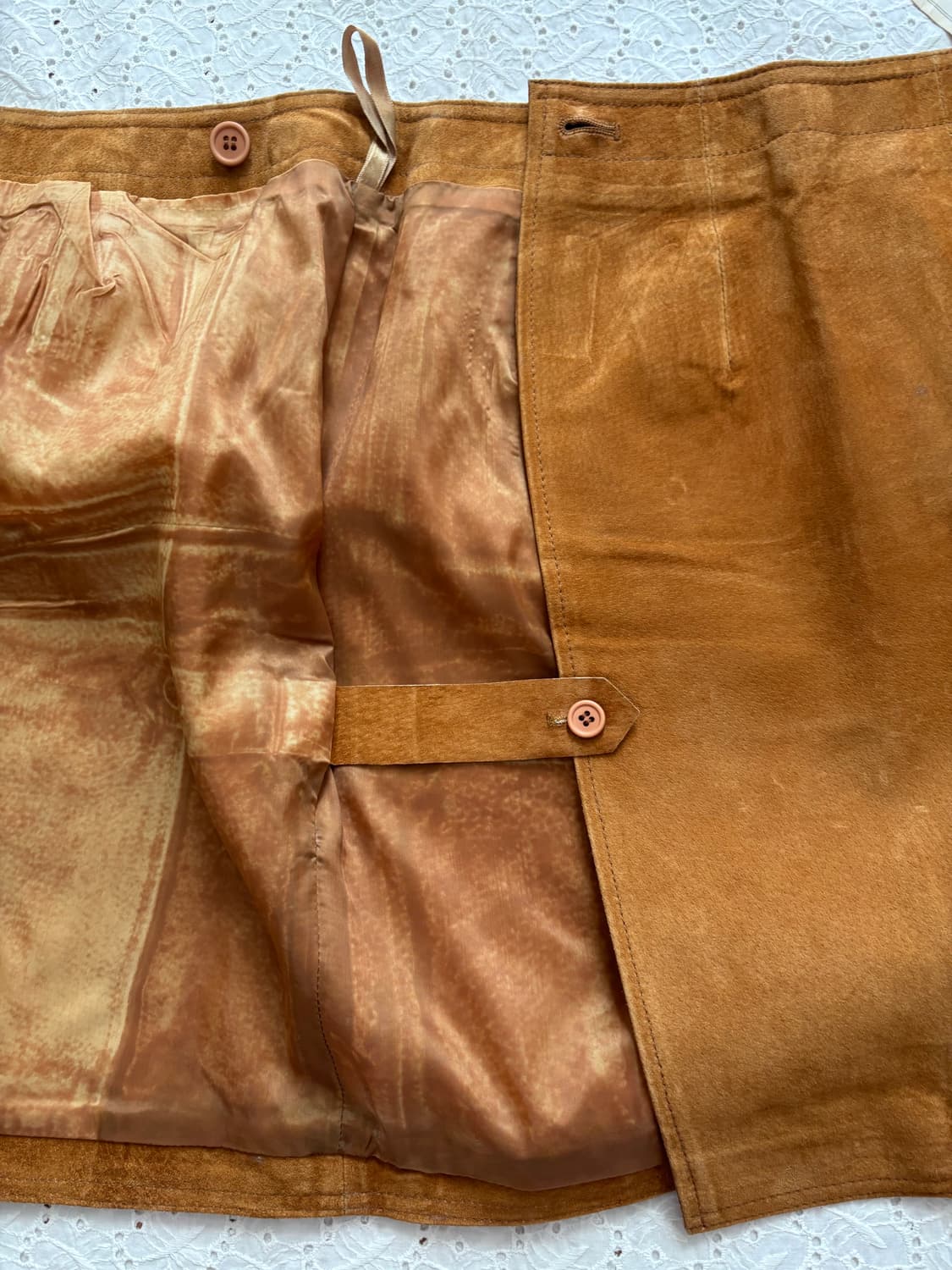 SUNLUCAS GIRL 빈티지 웨스턴 레더 랩스커트 상품이미지5