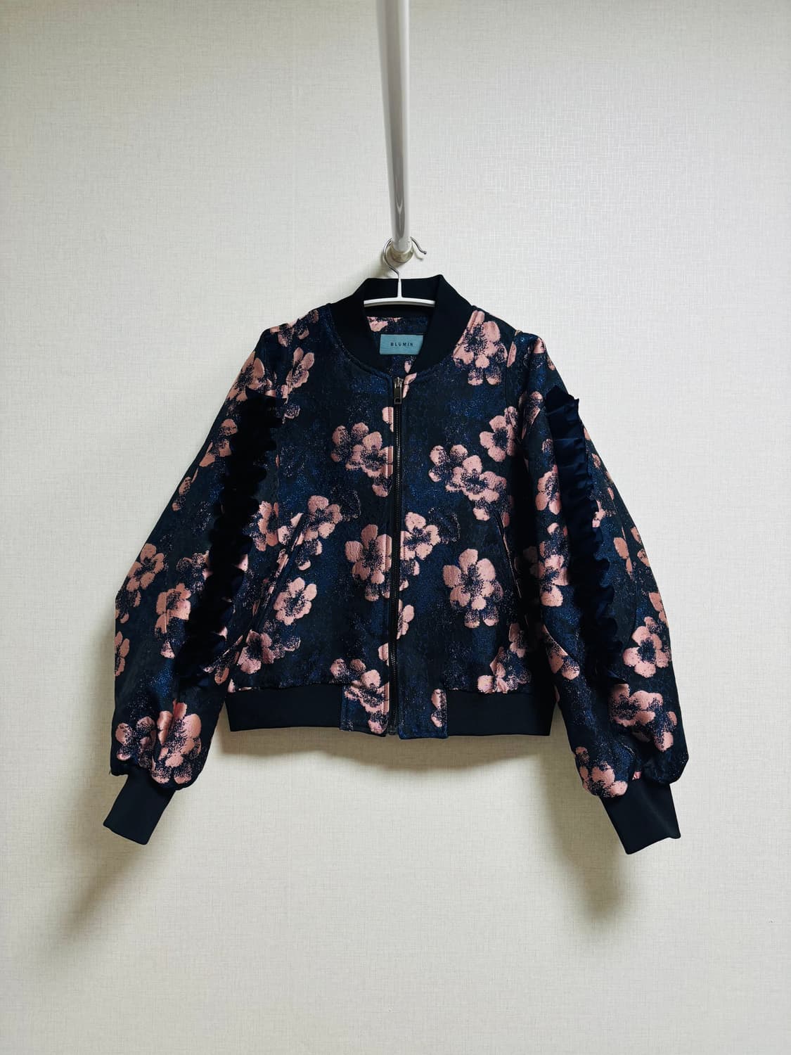 블루민 BLUMIN 플라워 자카드 블루종 자켓 상품이미지1