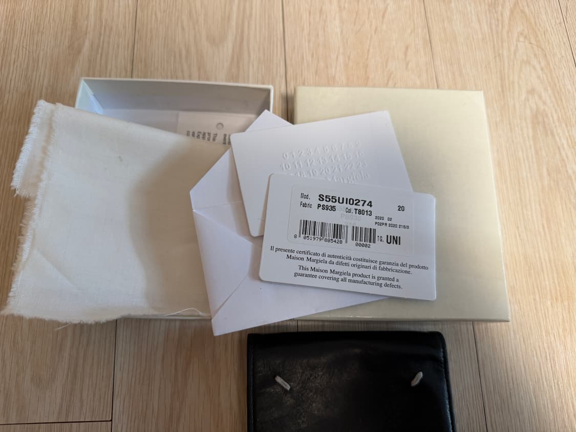 메종 마르지엘라 스티치레더 반지갑&지퍼형 반지갑블랙 상품이미지1