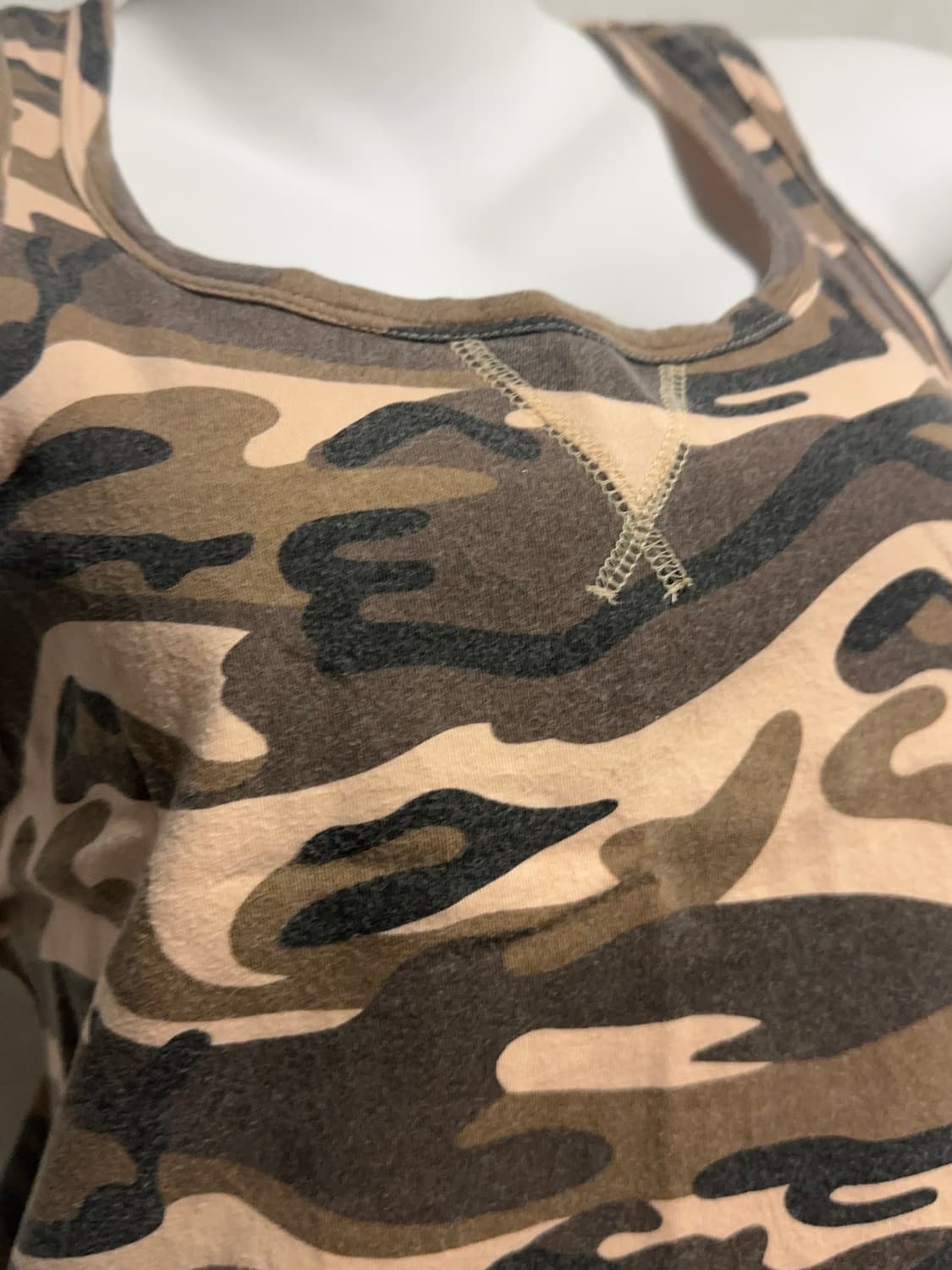 빈티지 y2k 카모 슬리브리스 탑 상품이미지4