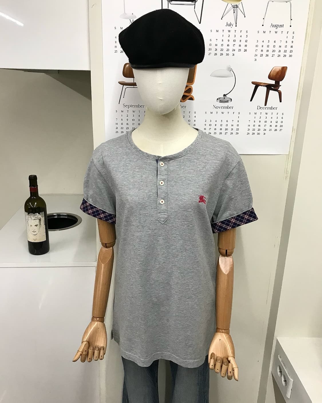 버버리 로고 헨리넥 반팔 상품이미지5