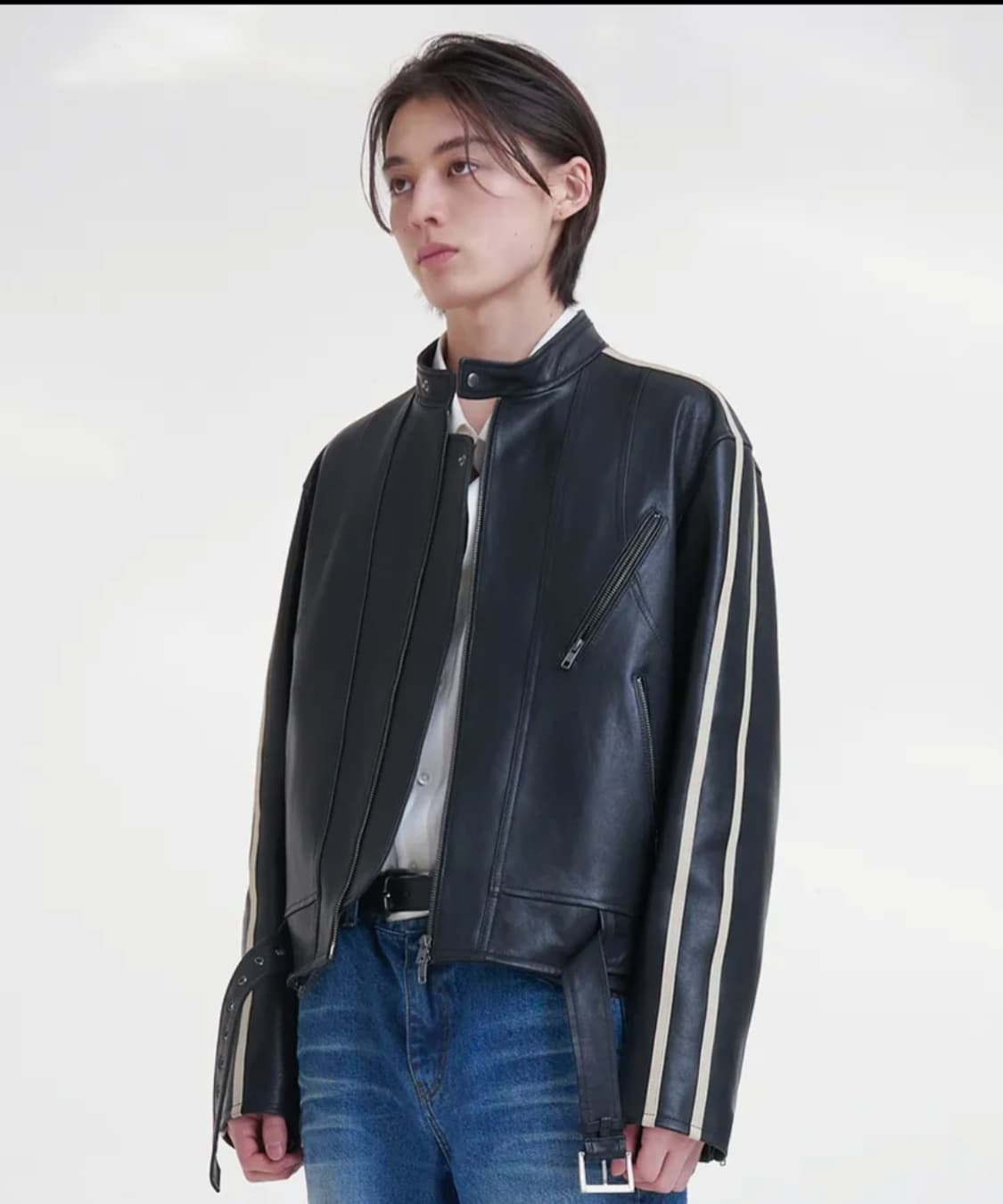 엘무드 트랙 램스킨 라이더자켓 46 상품이미지2