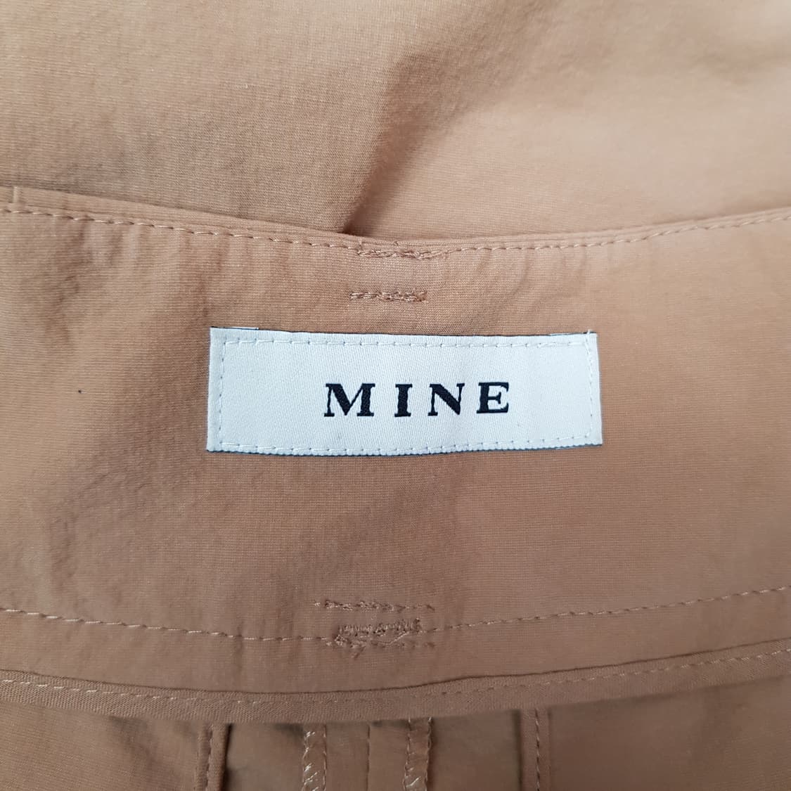 한섬 마인 MINE 2022 베이지 와이드 플리츠 큐롯 팬츠 xs사이즈 상품이미지6