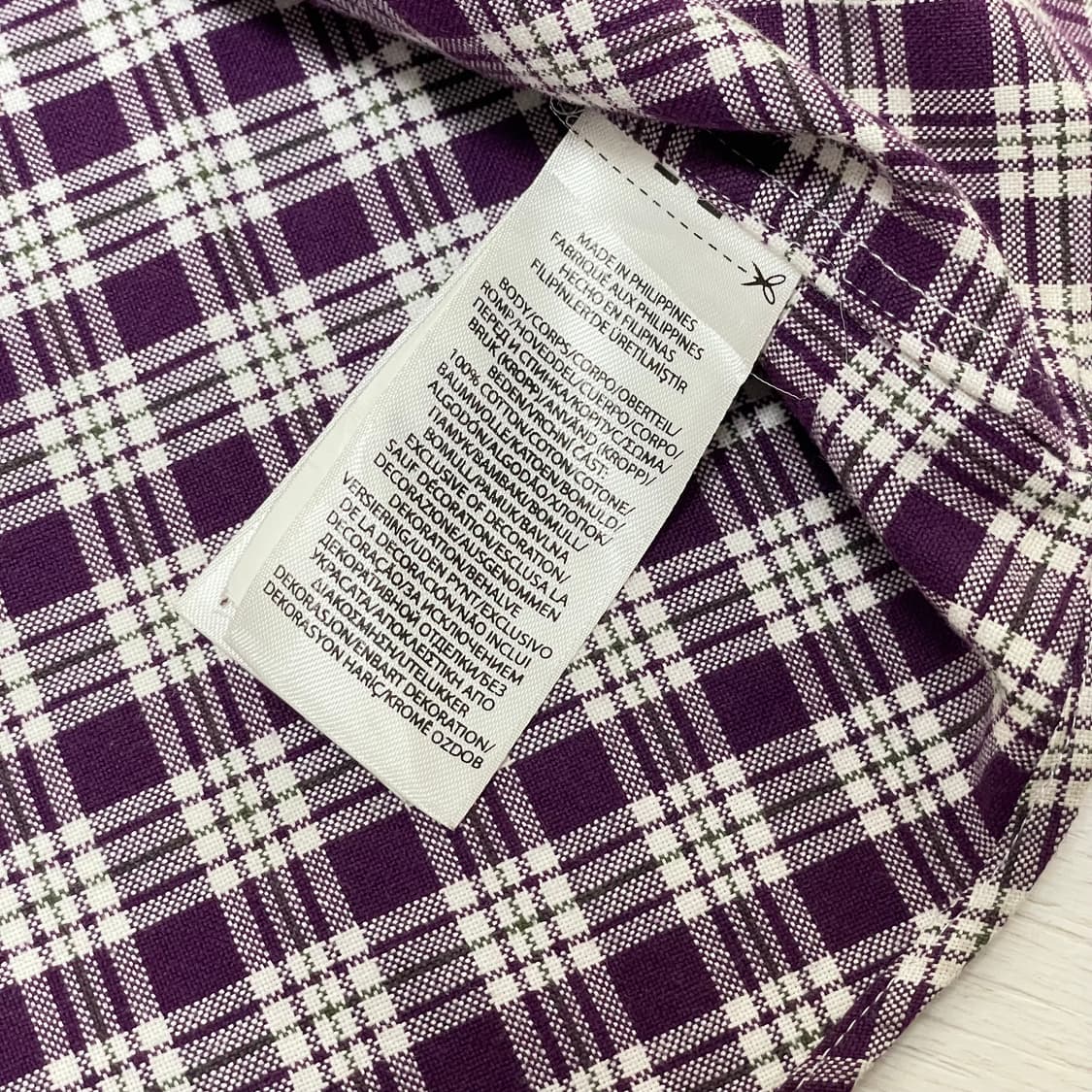 POLO 폴로 랄프로렌 포플린 퍼플 체크 셔츠 상품이미지9