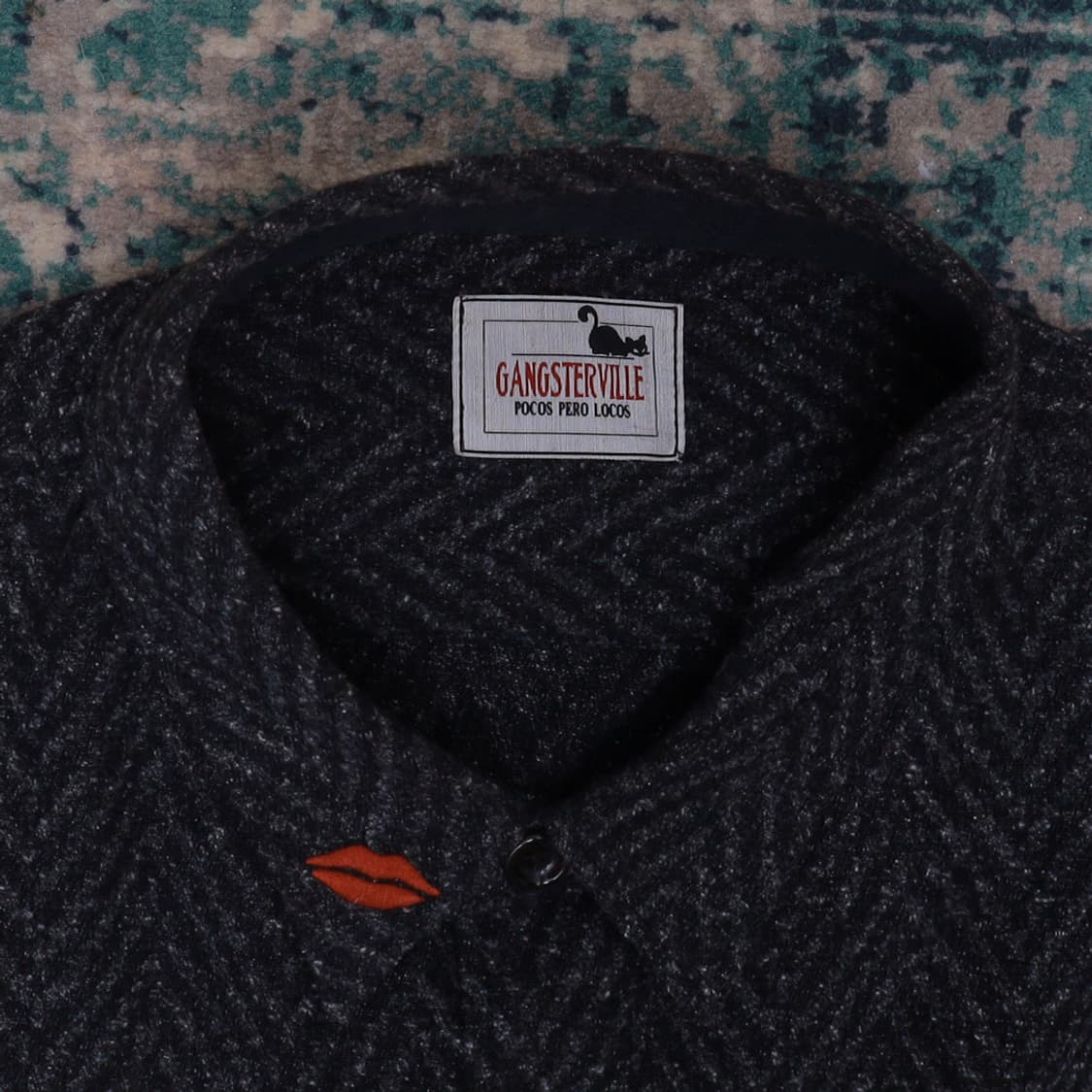 Gangsterville 갱스터빌 해링본 셔츠 차콜 XL 상품이미지3