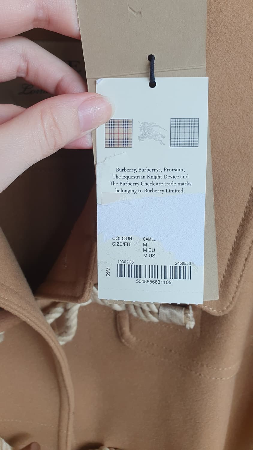 버버리 더플코트 카멜 M 상품이미지4