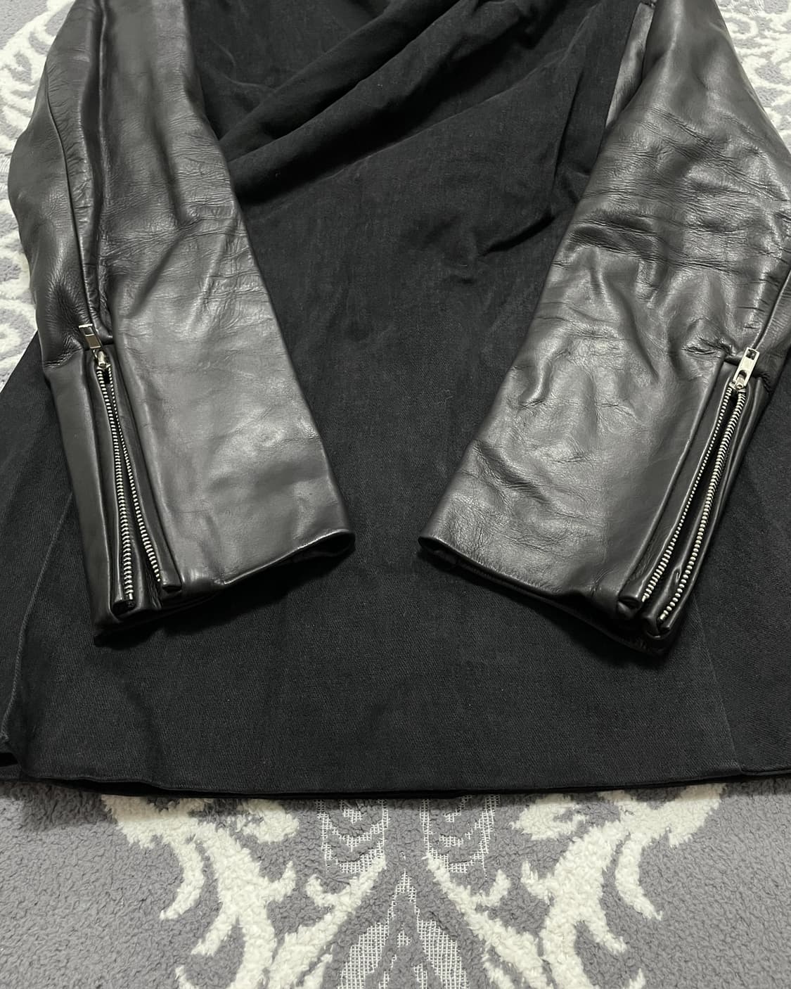Stud homme horse leather Long Drape Hood 상품이미지7
