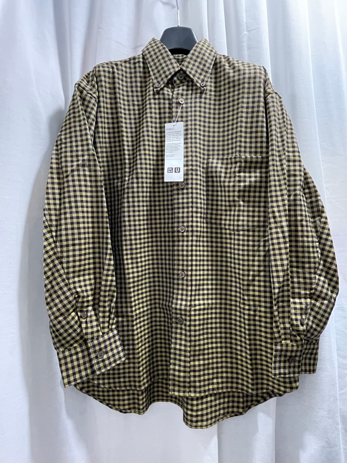 유니클로U/ 트윌오버사이즈셔츠 옐로우/ S 상품이미지1