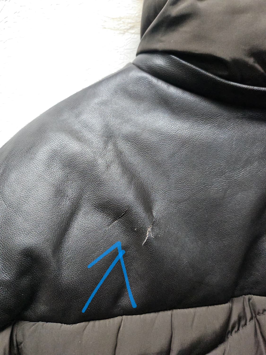 크로크다일 브라운 양가죽 패딩 105 하자0 상품이미지4