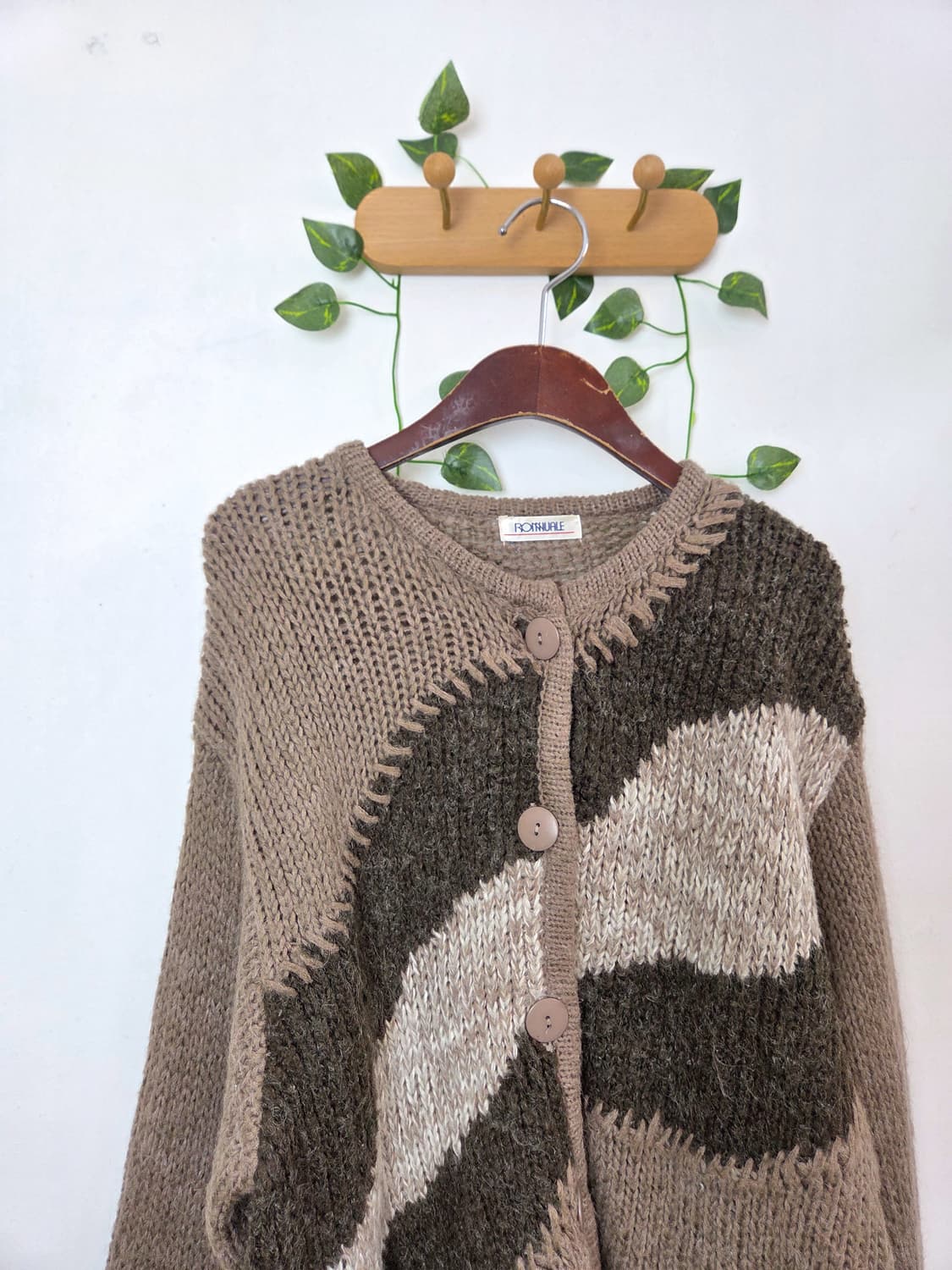 브라운 패턴 가디건 상품이미지2