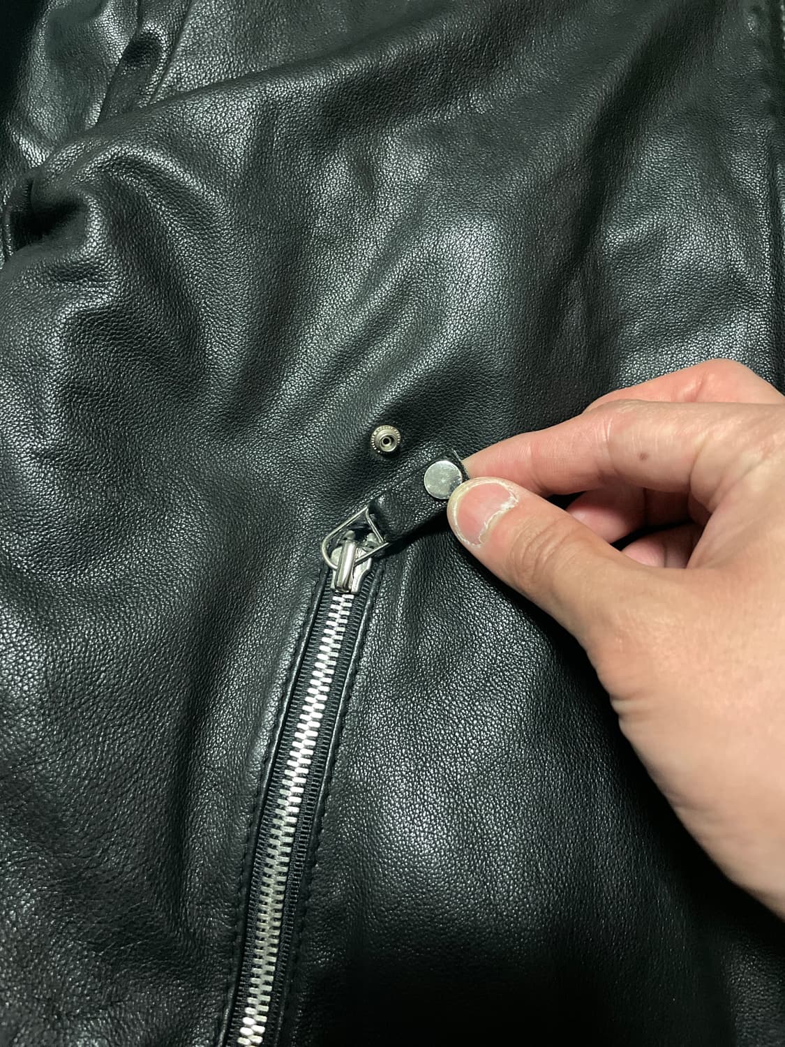 INTERMEZZO 웨스턴 무드 램스킨 양가죽 바이커 레더 자켓 상품이미지6