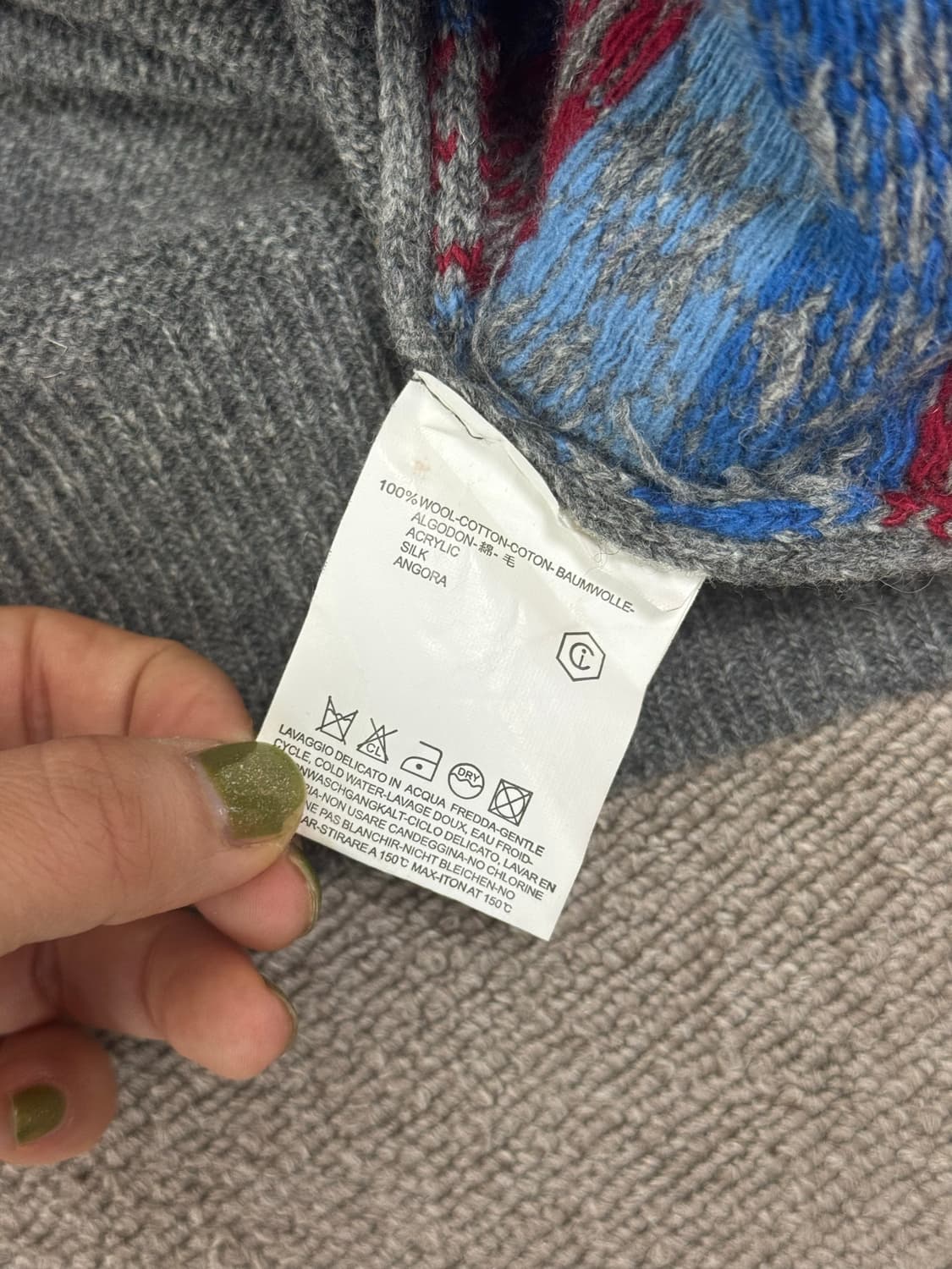 아가일 패턴 그레이 니트 조끼 상품이미지5