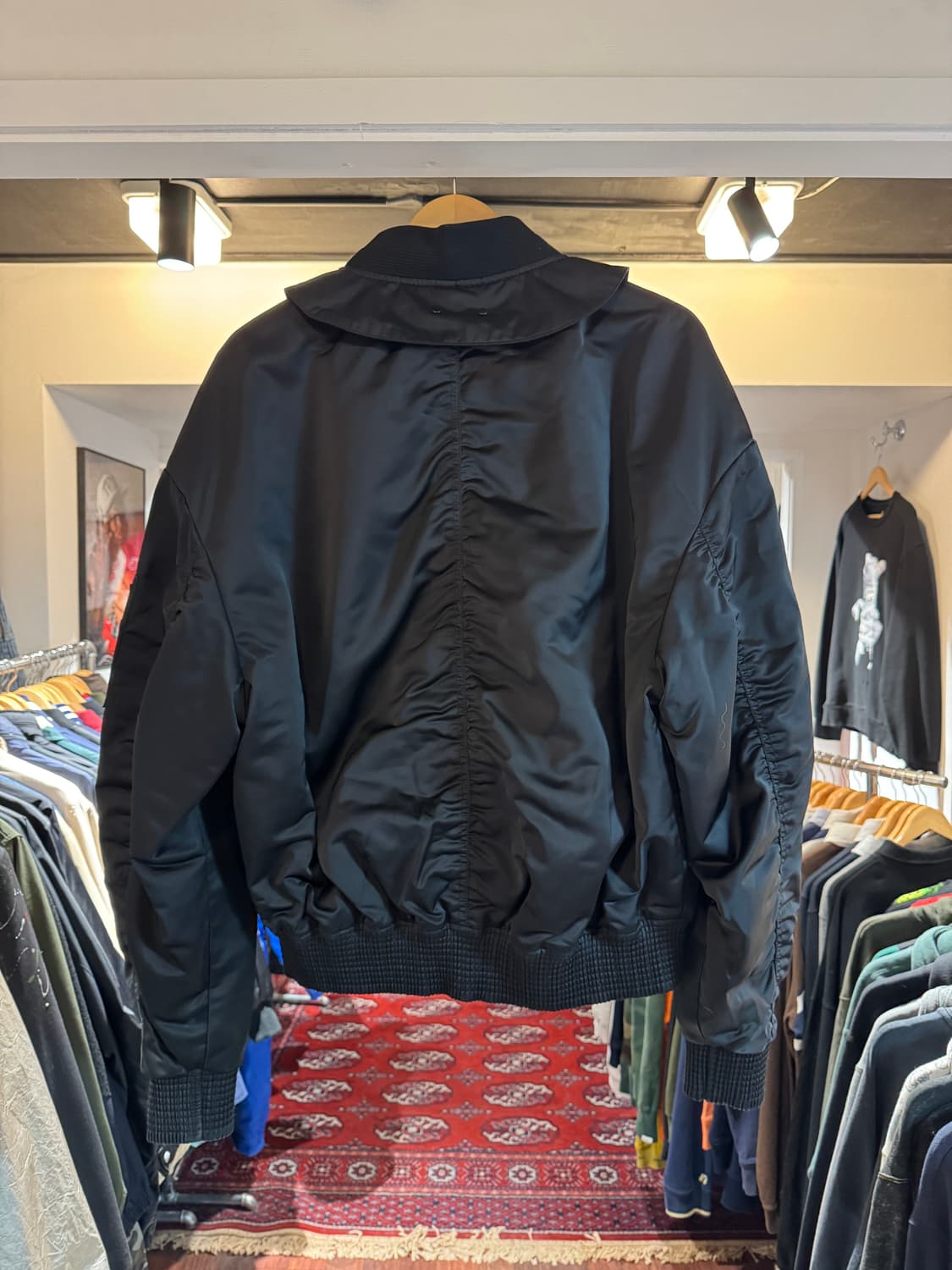 메종미네드 셔링 플라이트 자켓 항공점퍼 블루종 L 상품이미지5