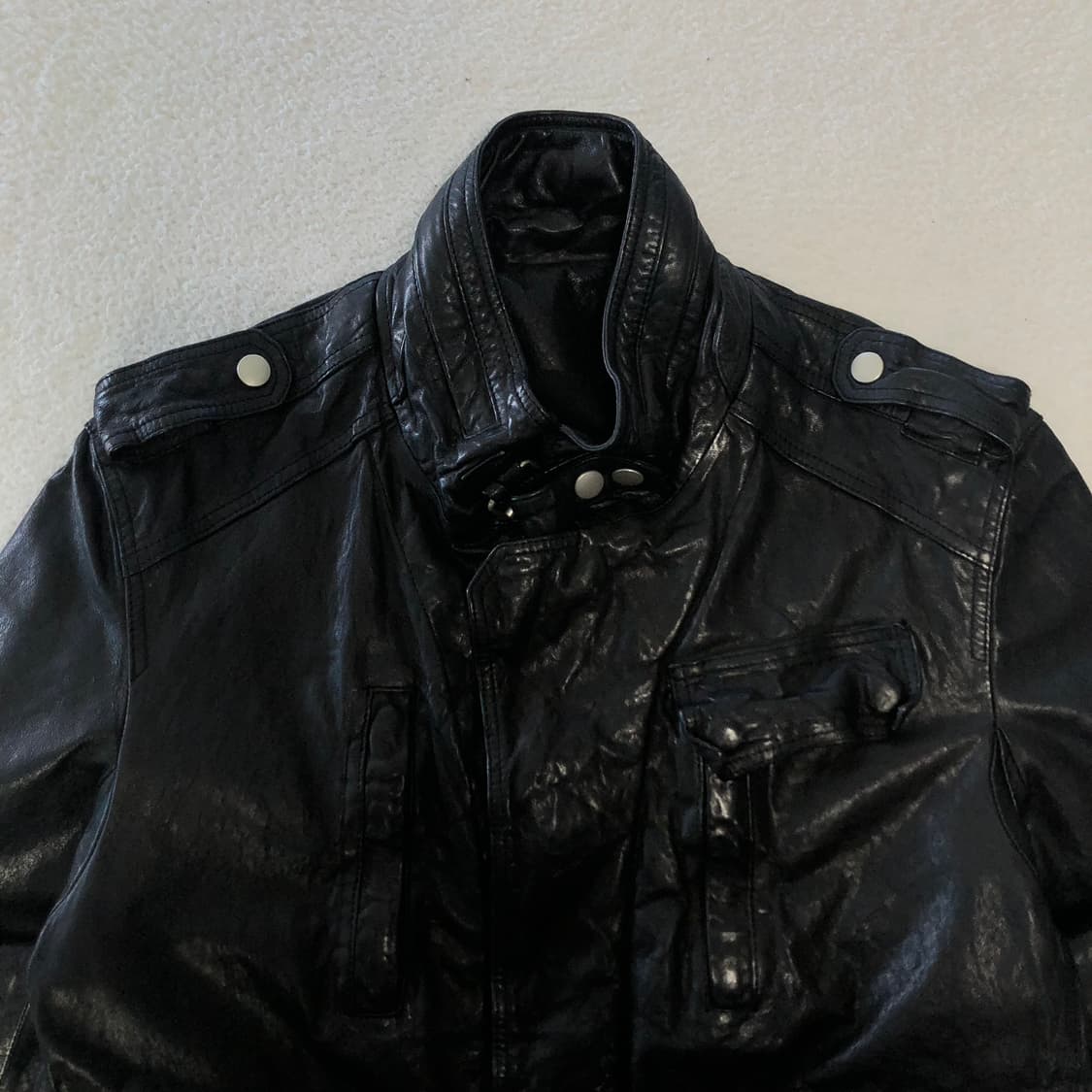 에디슬리먼맛 이태리 램스킨 레더자켓  상품이미지4