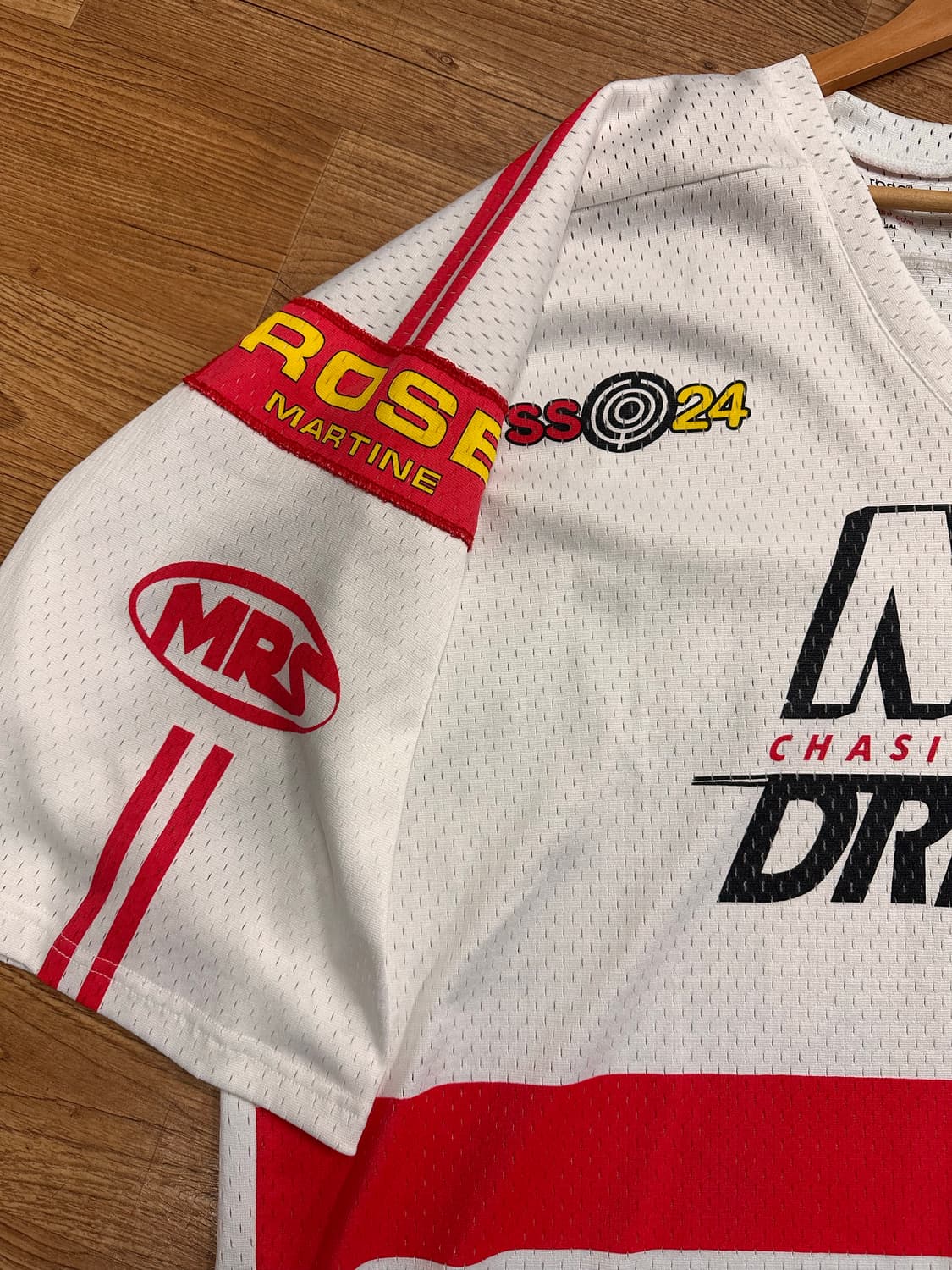 (S)마틴로즈 오버사이즈 풋볼 져지 화이트 상품이미지3