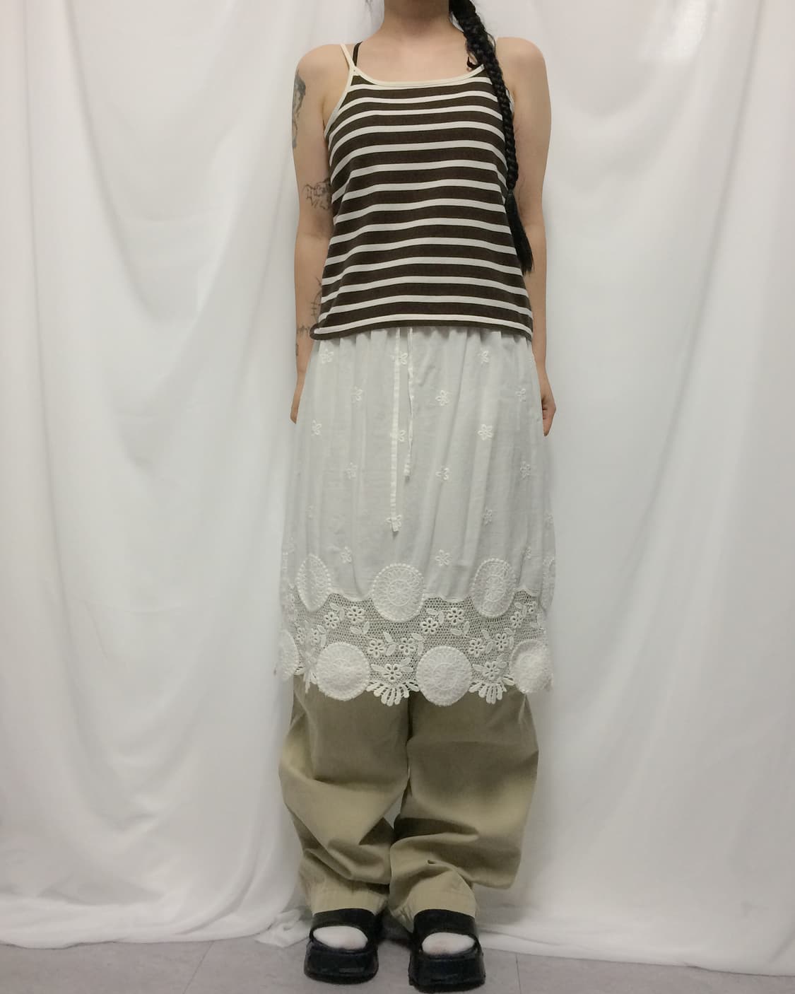 Stripe pattern sleeveless 상품이미지1