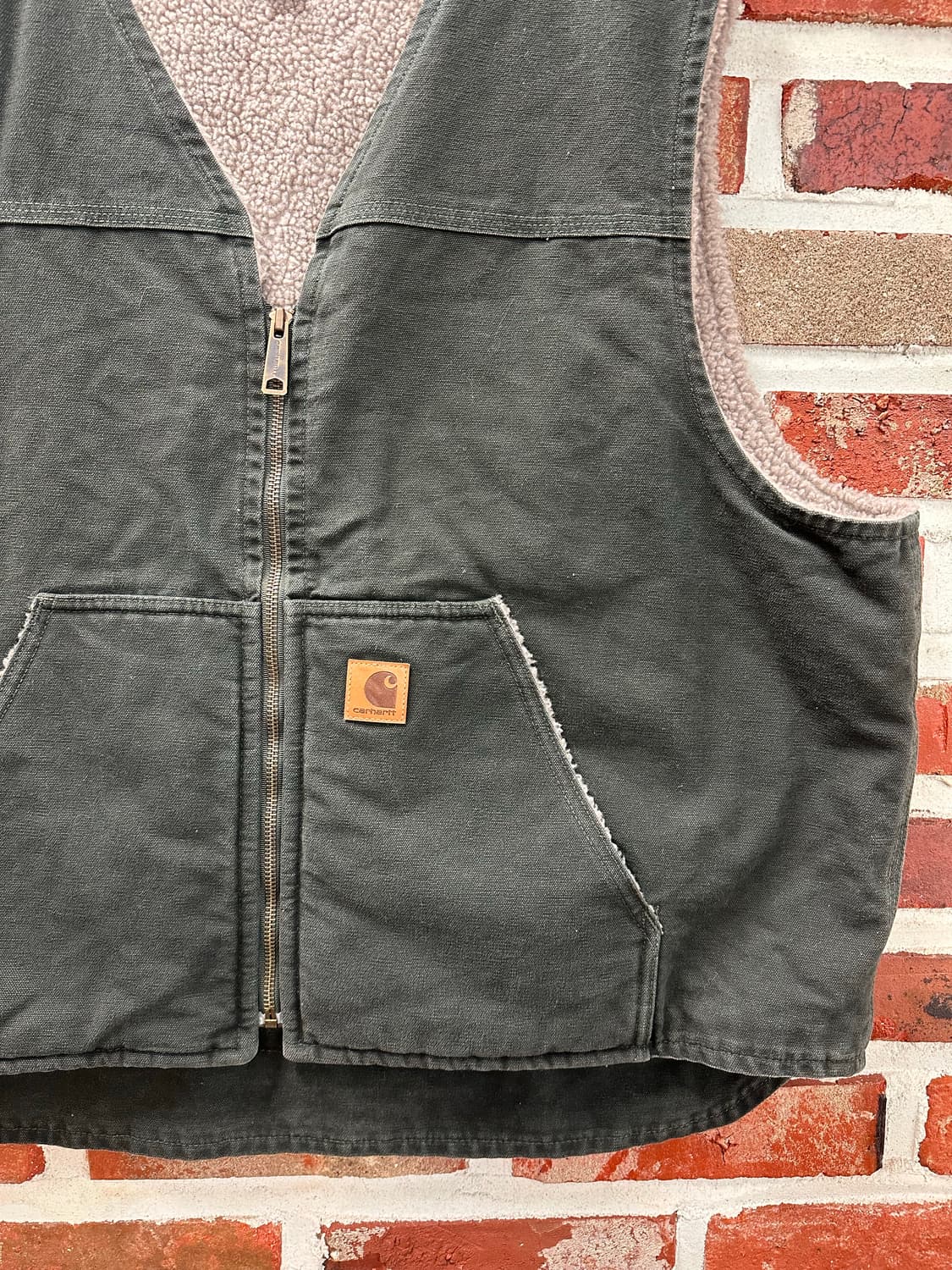 (2XL)칼하트 V26 쉐르파 워크 베스트 모스그린 상품이미지4