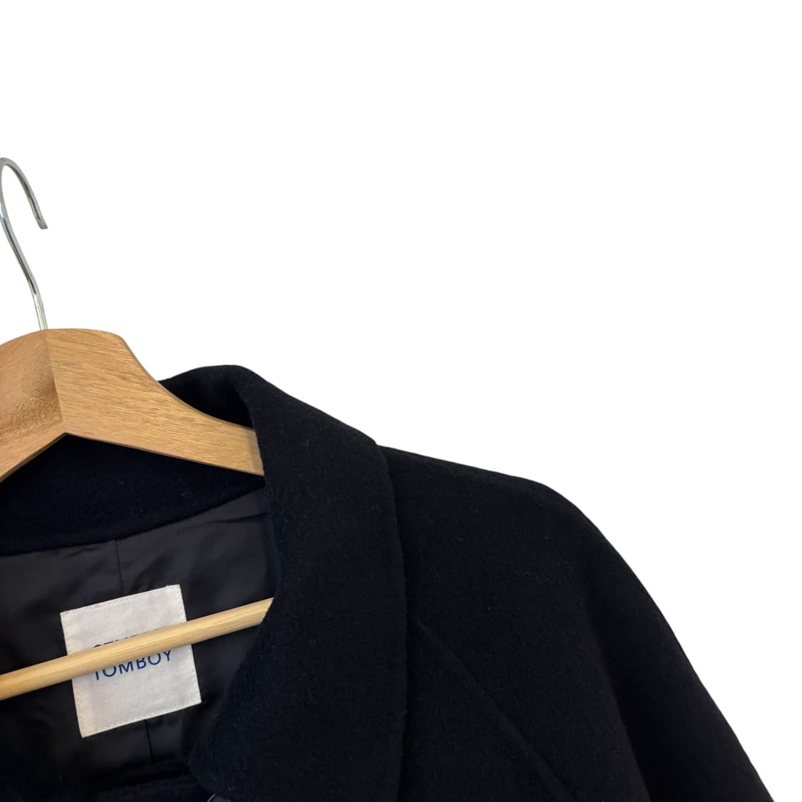 스튜디오톰보이 아웃포켓 울 앙고라 코트 네이비 F 상품이미지3