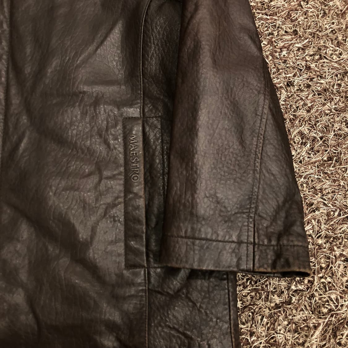 마에스트로 양가죽 브라운 레더 가죽 자켓 상품이미지3