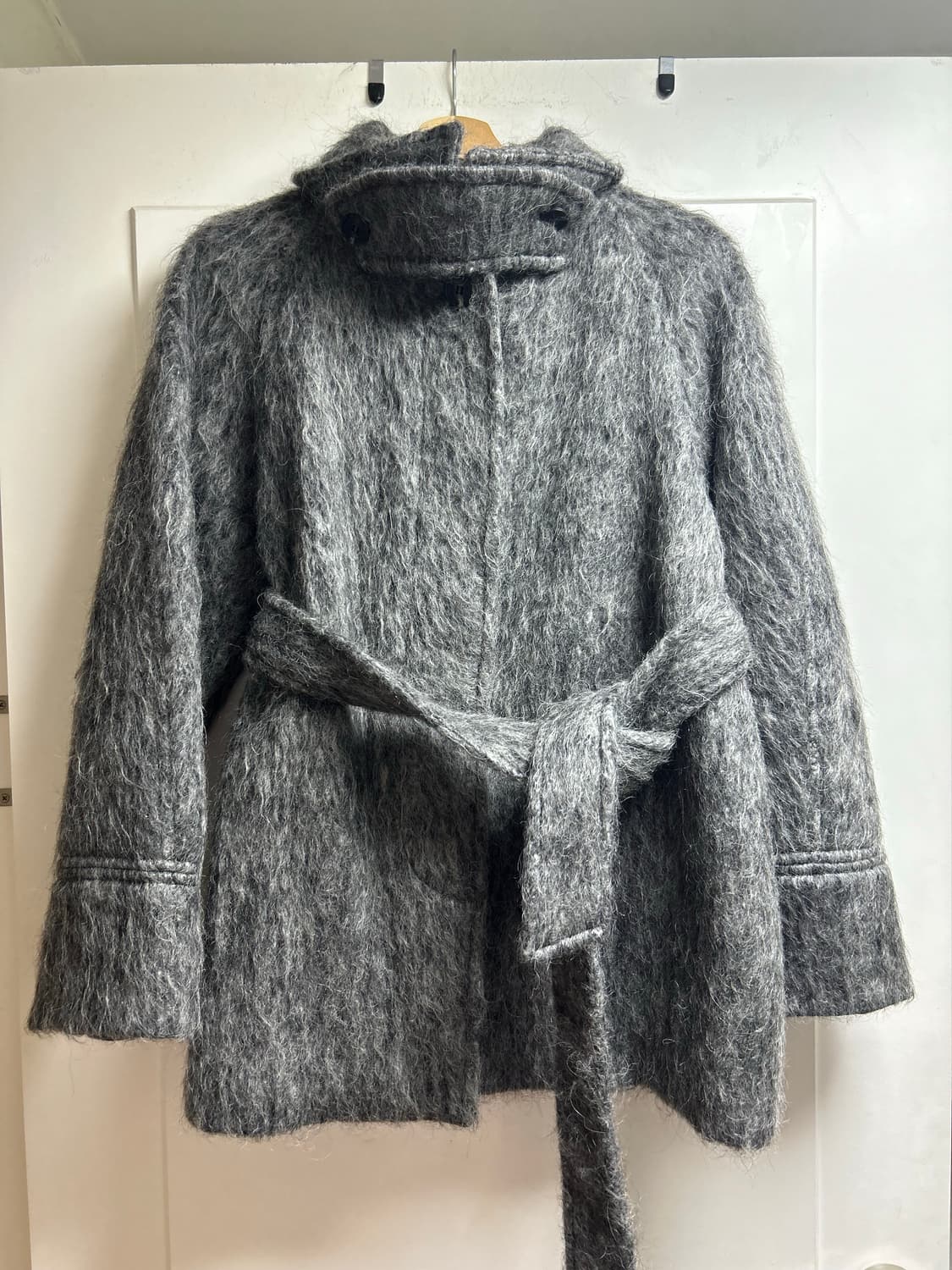 Atelier Nain 모헤어 울 벨트 하프 코트 상품이미지7