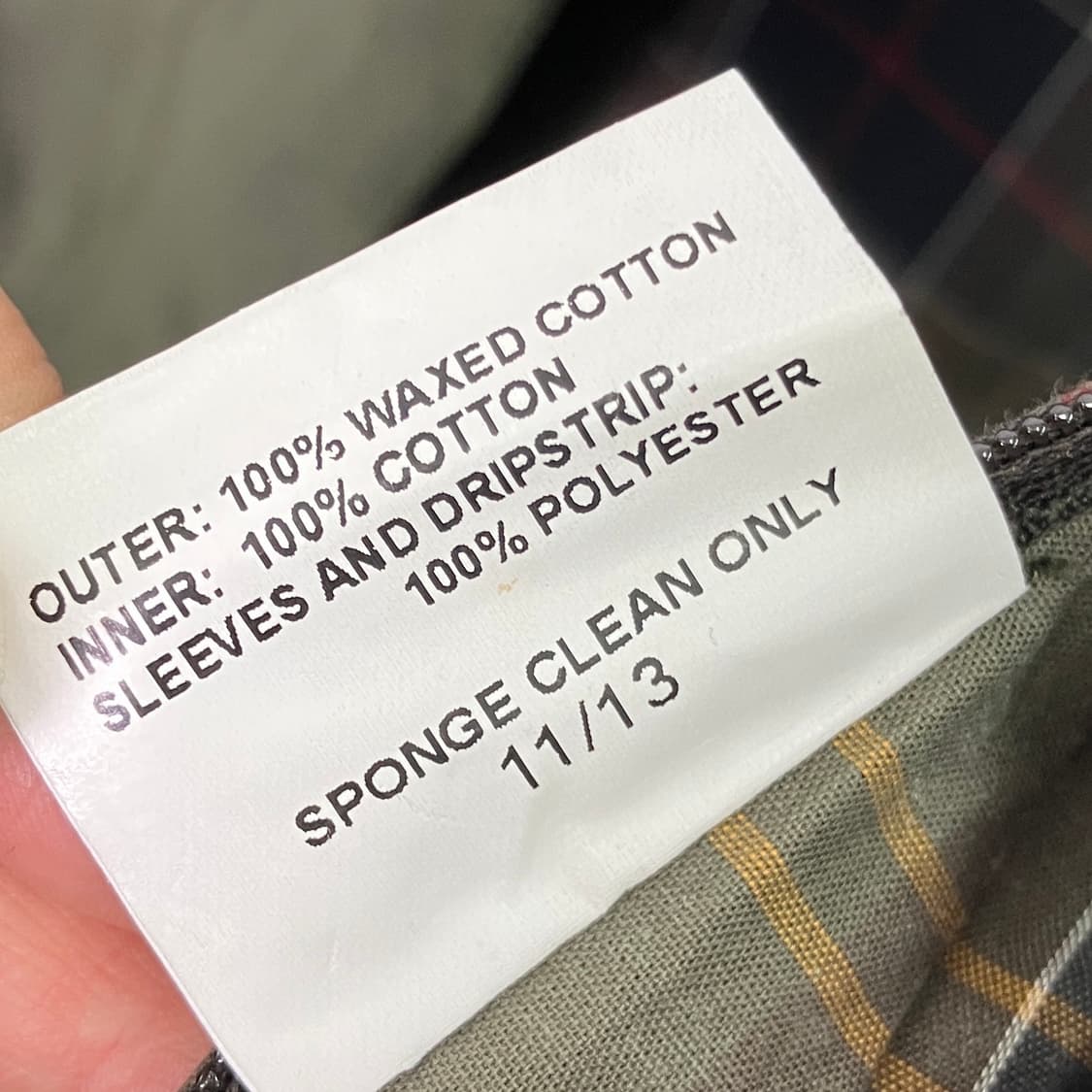 바버 라이트웨이트 더럼 왁스 자켓 38 상품이미지7