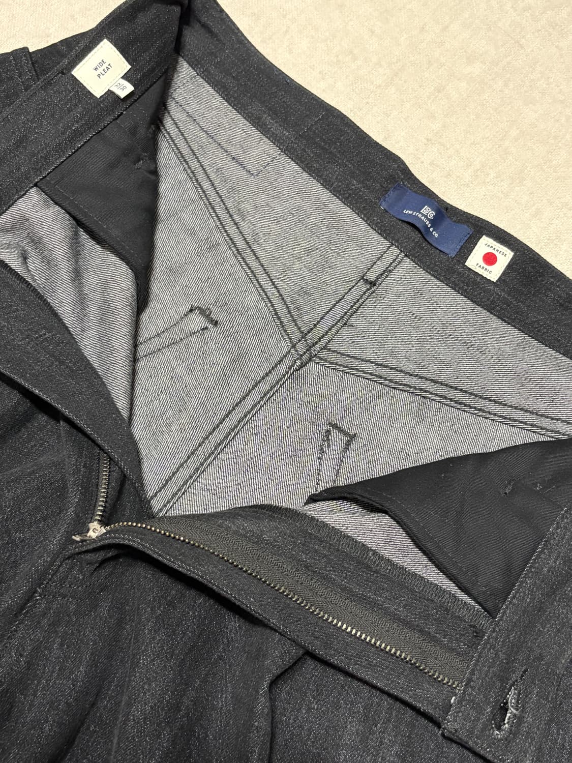 리바이스 BLUETAB 와이드레그 플리츠 크롭 진 상품이미지5