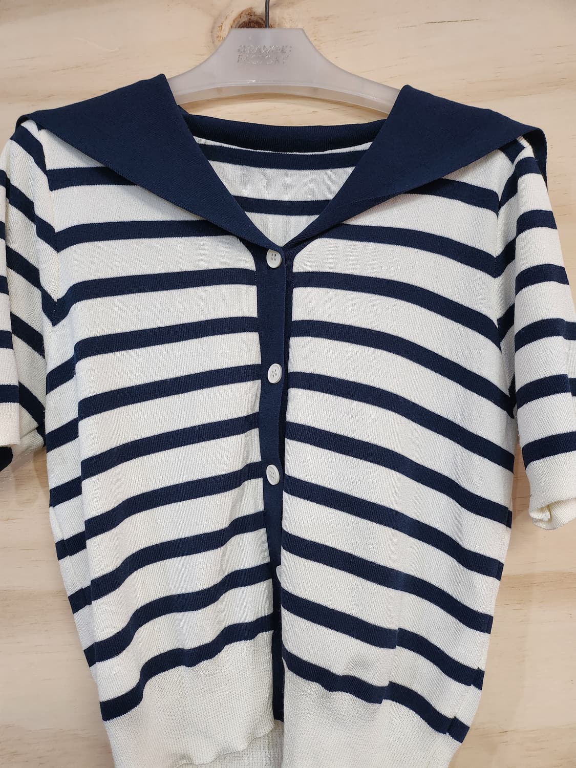549) 마린룩 스트라이프 반팔 가디건 상품이미지4