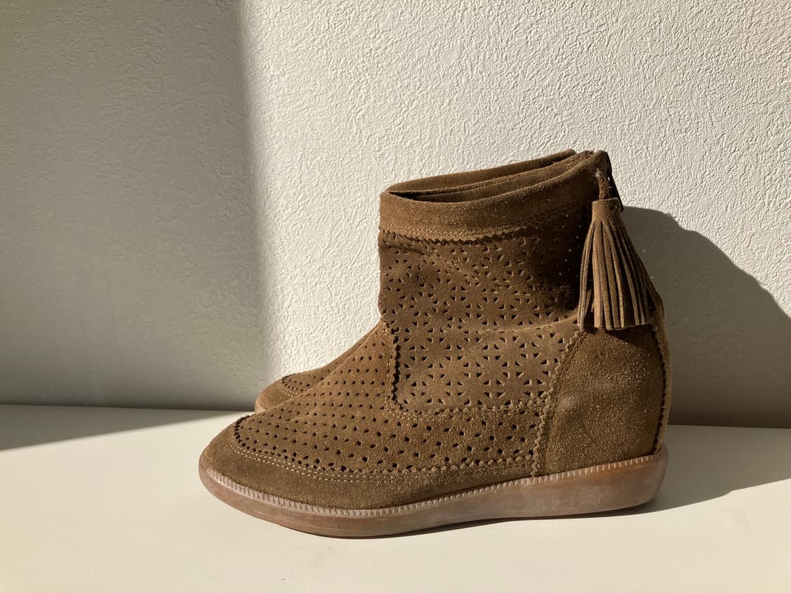 이자벨마랑 베슬리부츠 36사이즈 스웨이드부츠 앵클부츠 웨지힐부츠 상품이미지1