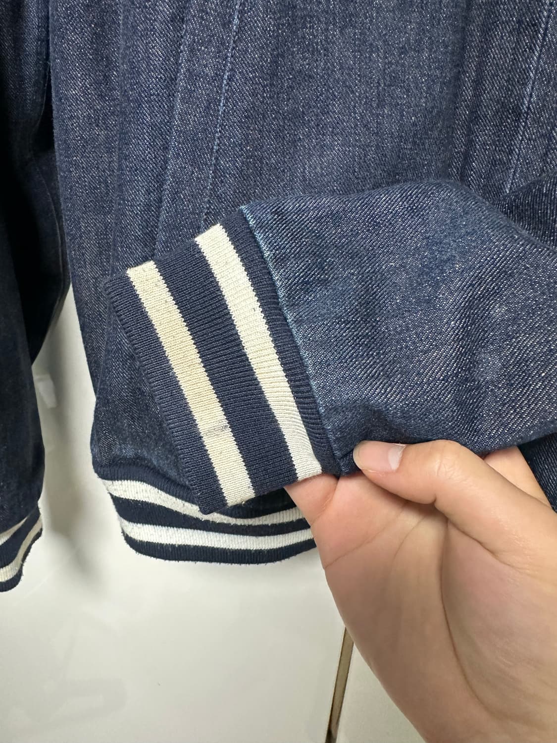 베이프 90's 데님 바시티 자켓 상품이미지2