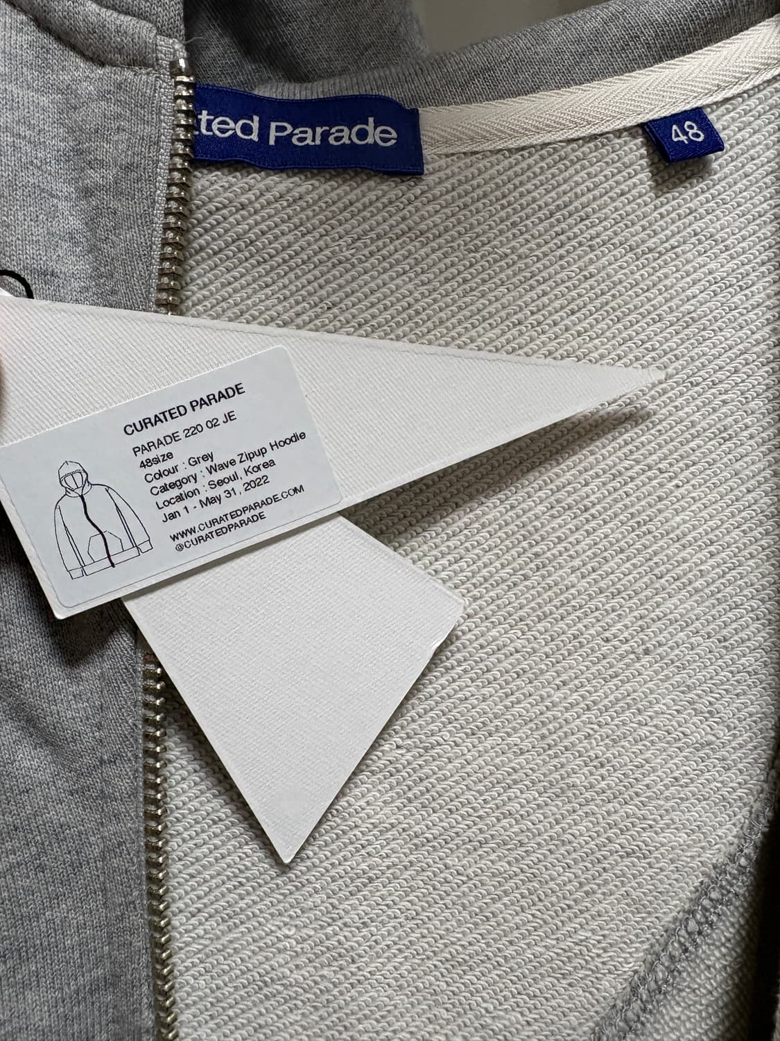 큐레이티드 퍼레이드 22ss 후드집업 상품이미지7